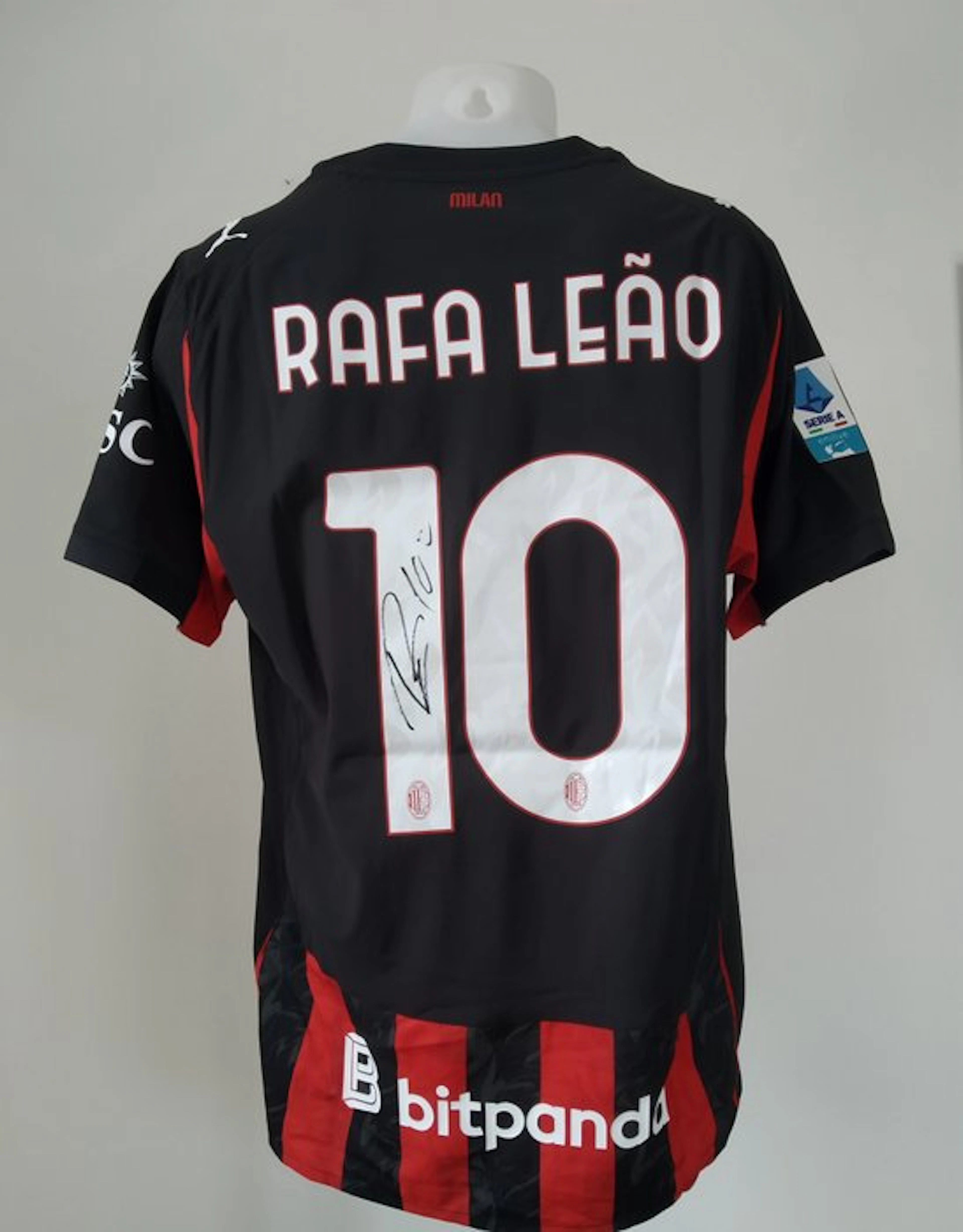 AC Milan – Rafael Leão #10 Match Worn & Signed Jersey –...