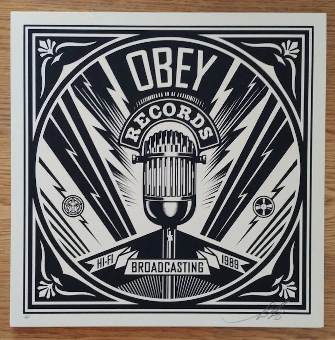 Shepard Fairey (OBEY) (1970) - Mic Check (artist proof) No Reserve