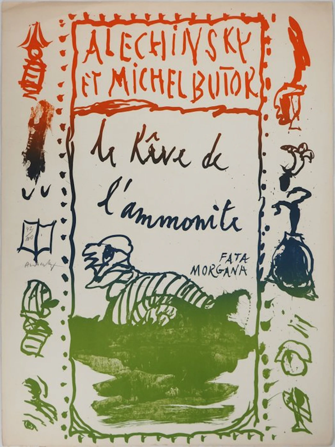 Pierre Alechinsky (1927) - Le rêve de l'ammonite