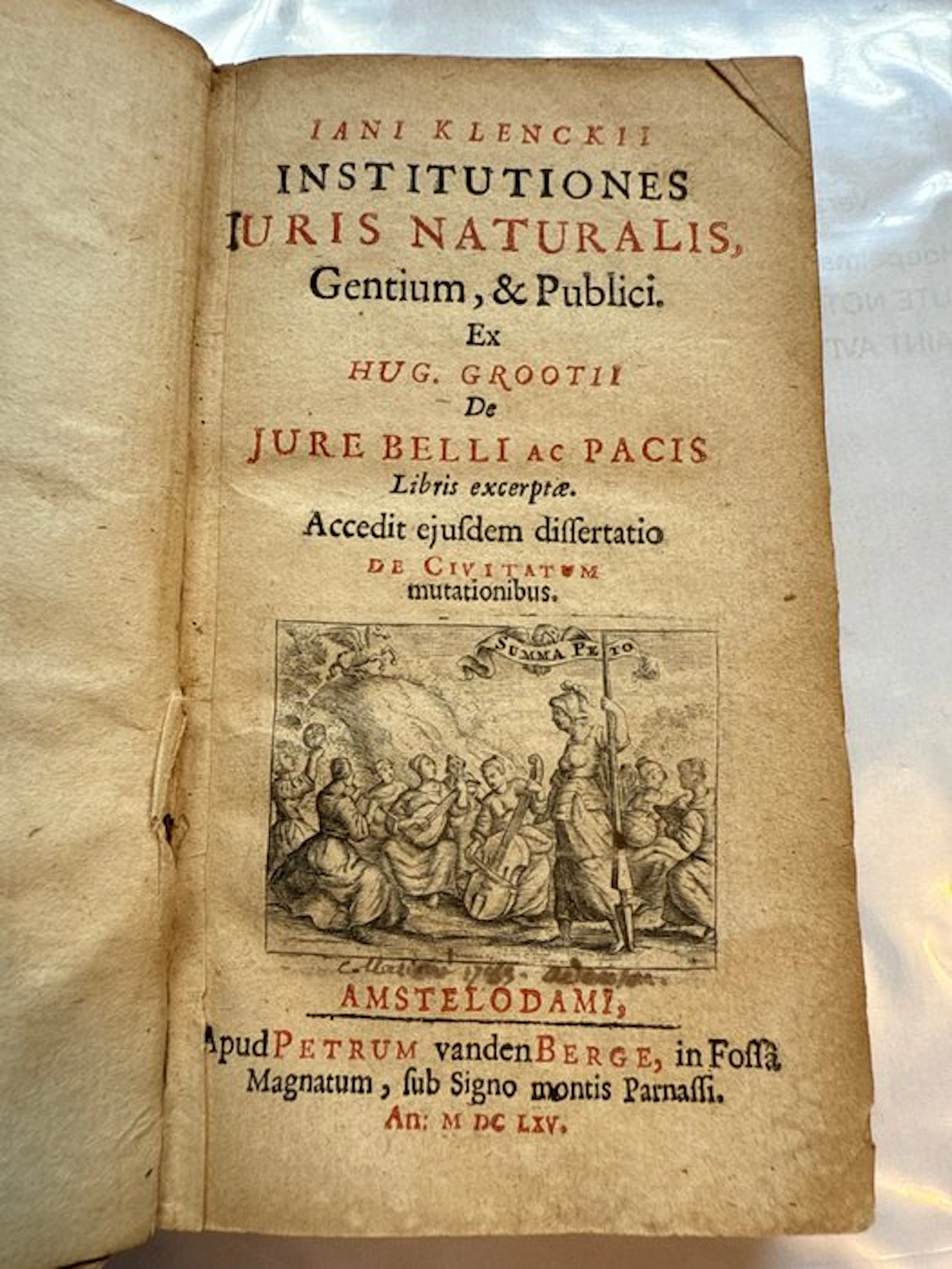 Jan Klenck - Iani Klenckii Institutiones Juris Naturalis - 1665