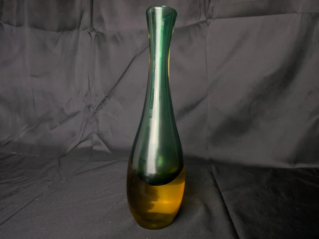 Murano Somerso - Vase - Glass - Green to amber bud vase