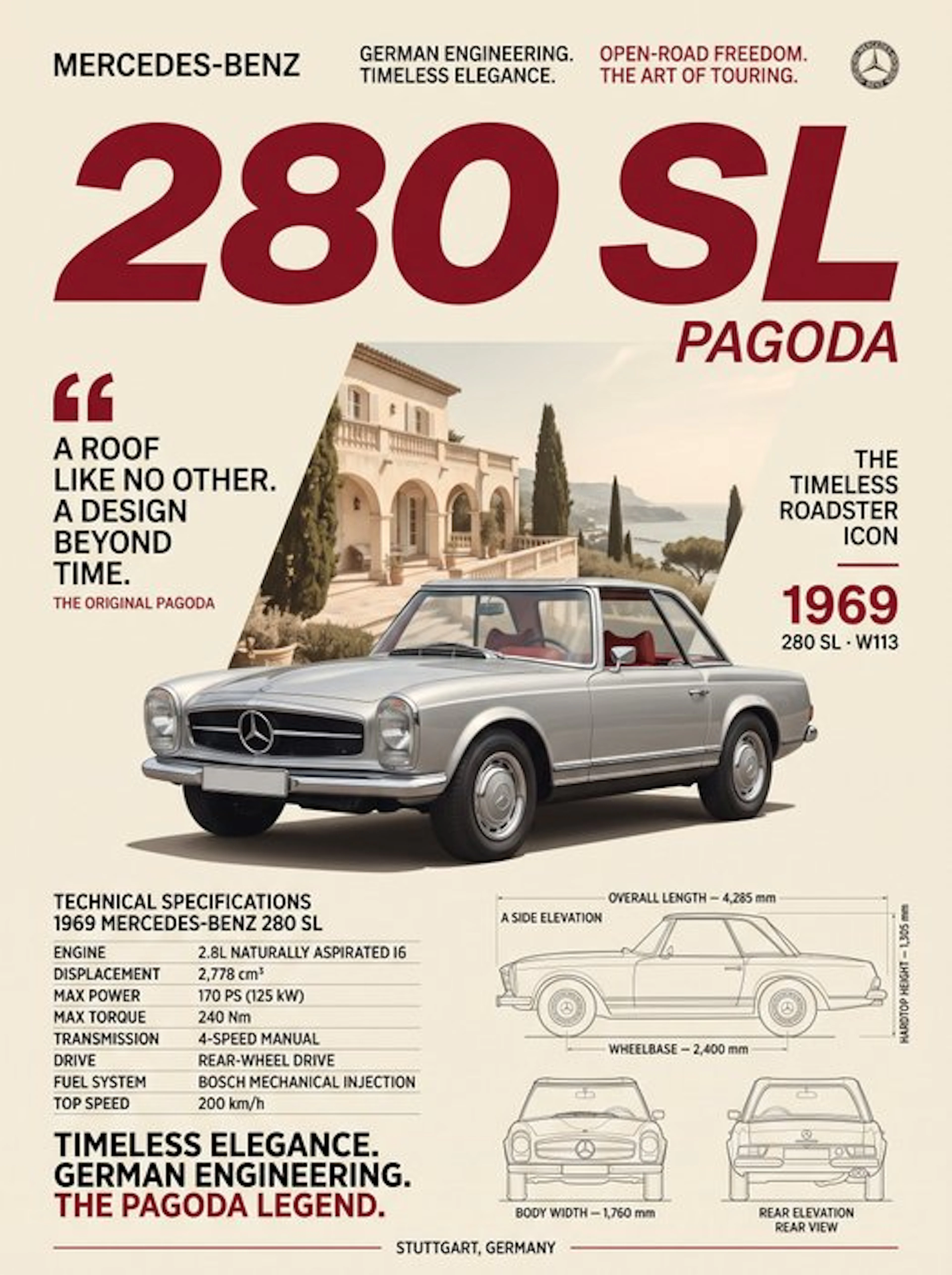 Shmidt.Art - Mercedes-Benz - 280 SL Pagoda - 1960s