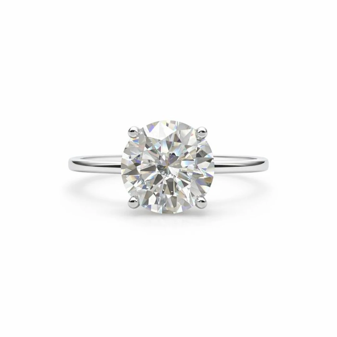 No reserve price - Ring - 14 kt. White gold - 3.02ct. tw. Diamond (Lab-grown)