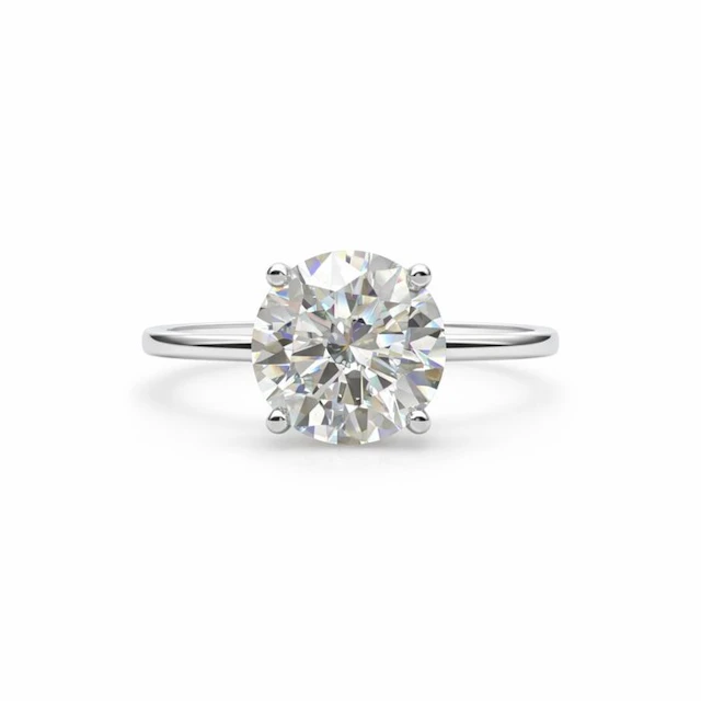 No reserve price - Ring - 14 kt. White gold - 3.02ct. tw. Diamond (Lab-grown)