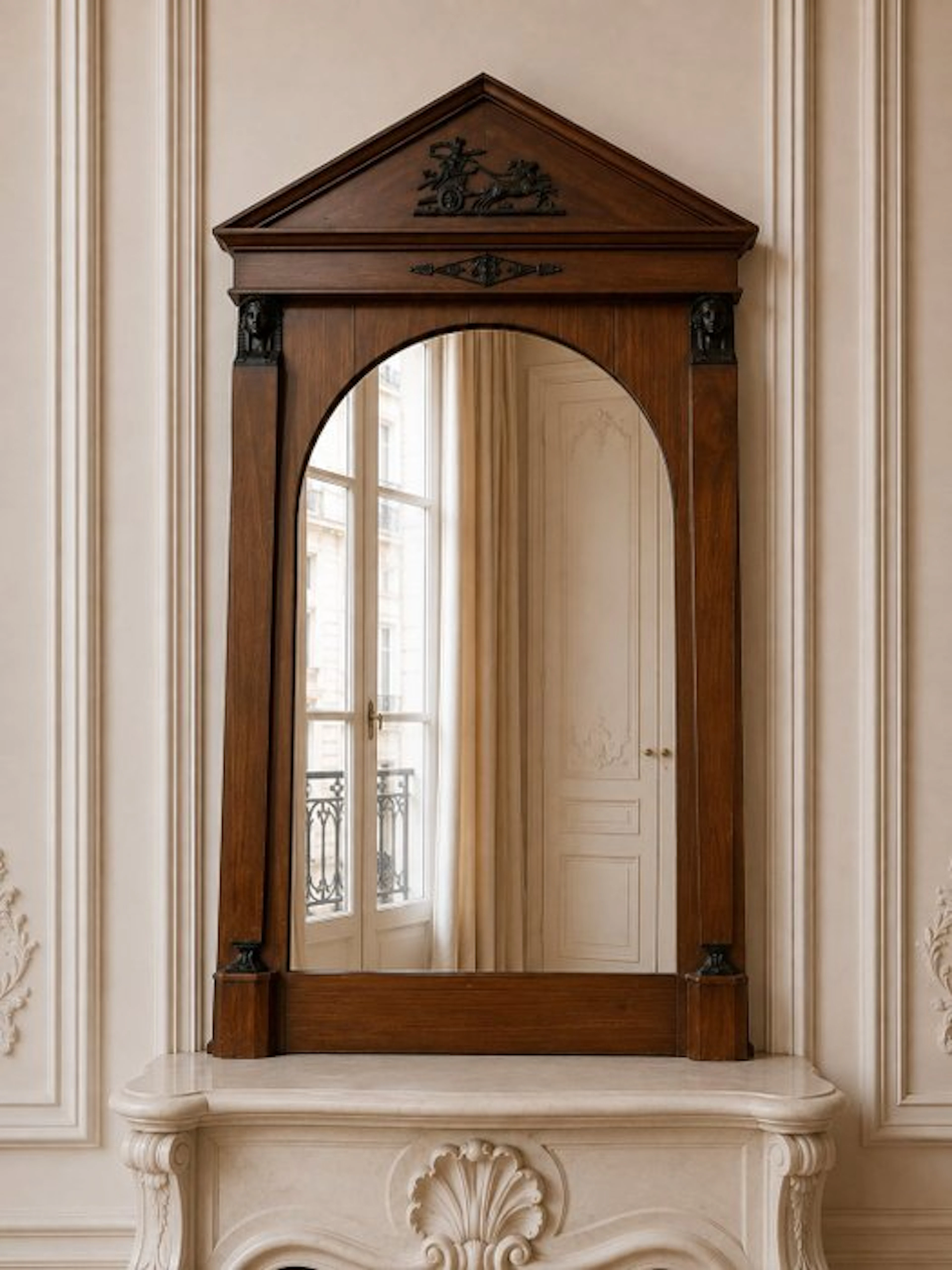 Mirror - Wood - Return from Egypt H.140cm