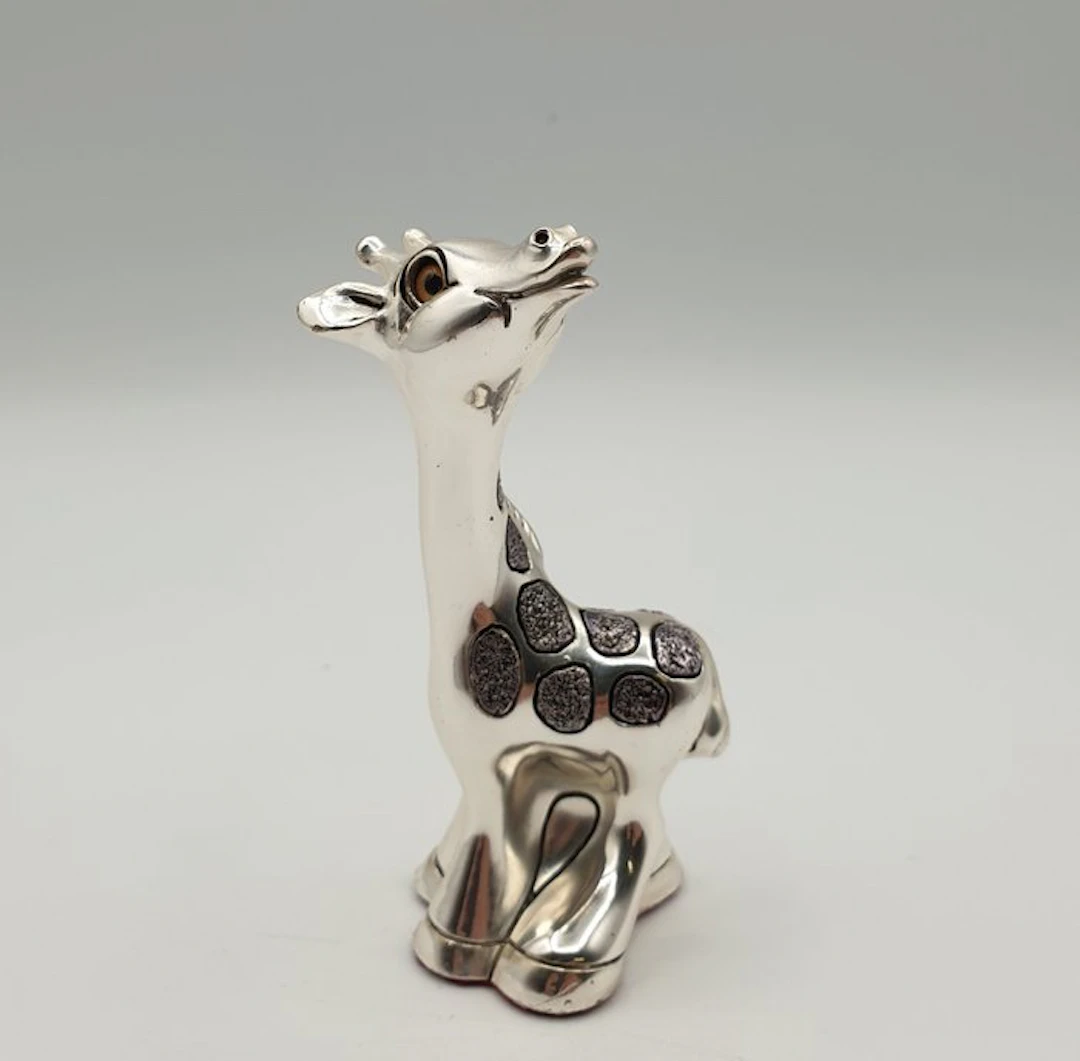 Giraffa rivestita in Argento - Figurine - Silver-plated