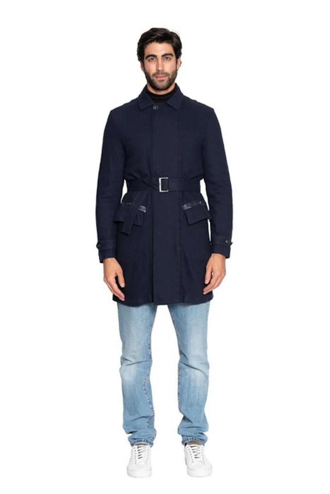 MI.DA TOKYO-FIRENZE - 48 IT - Trench Coat Cashmere Blu...