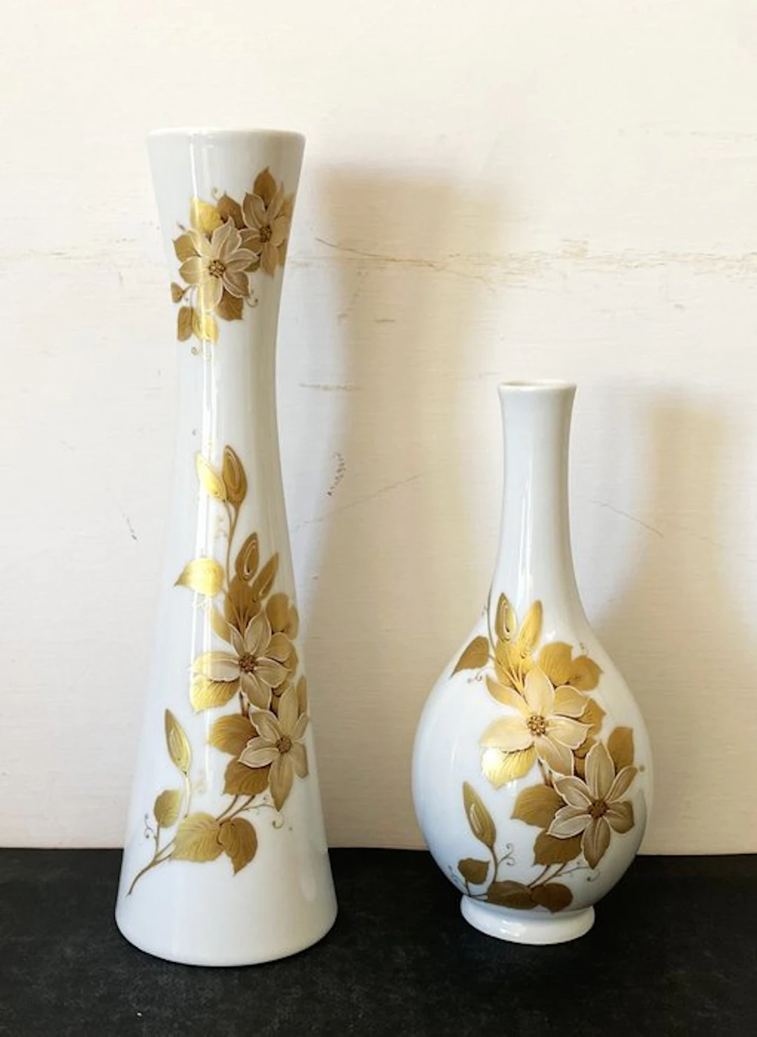 KAISER - W GERMANY - NOSSEK - Vase (2) - Porcelain - PAIR OF VASES SONATES
