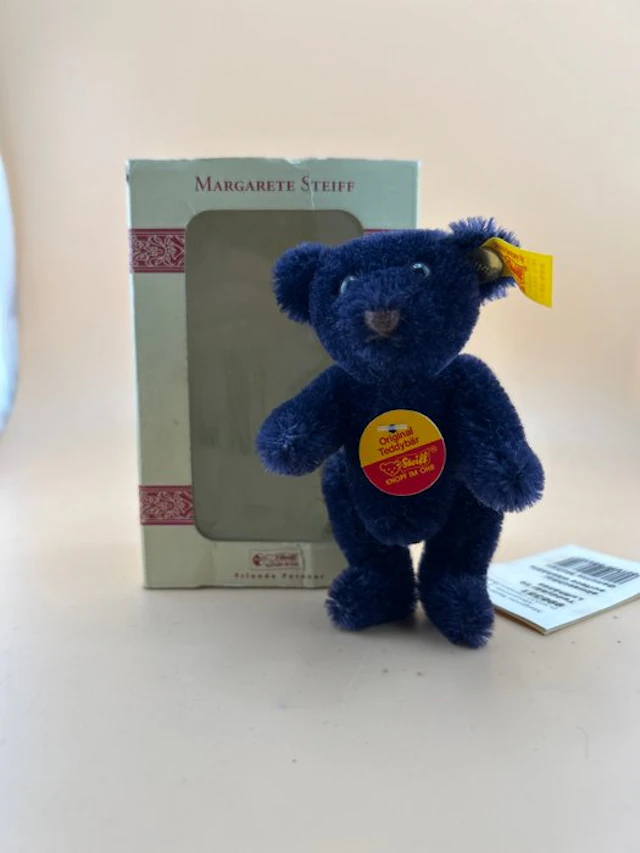 Steiff - Figure - Steiff Teddybär blau - Textile