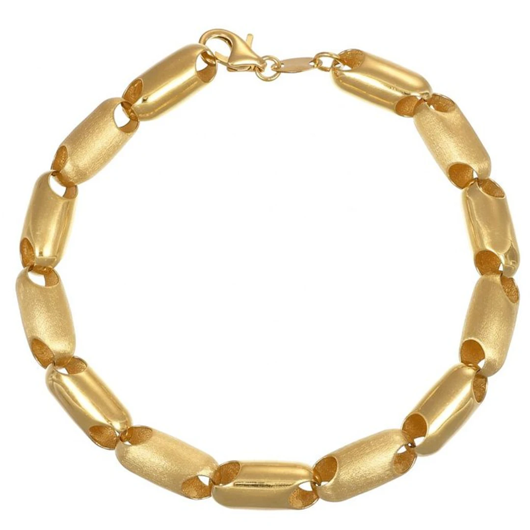 Bracelet - 18 kt. Yellow gold - Made in Italy - Handmade