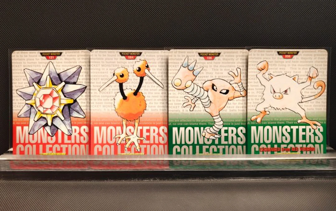 Pokémon - 4 Card - Mankey, Hitmonlee, Doduo, Starmie