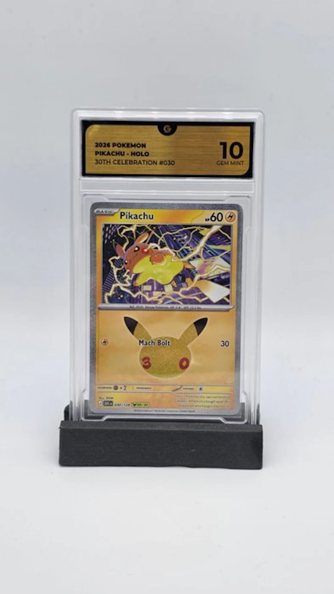 Pokémon - 1 Graded card - Pikachu 030 Holo - GG 10 - Mega Evolution
