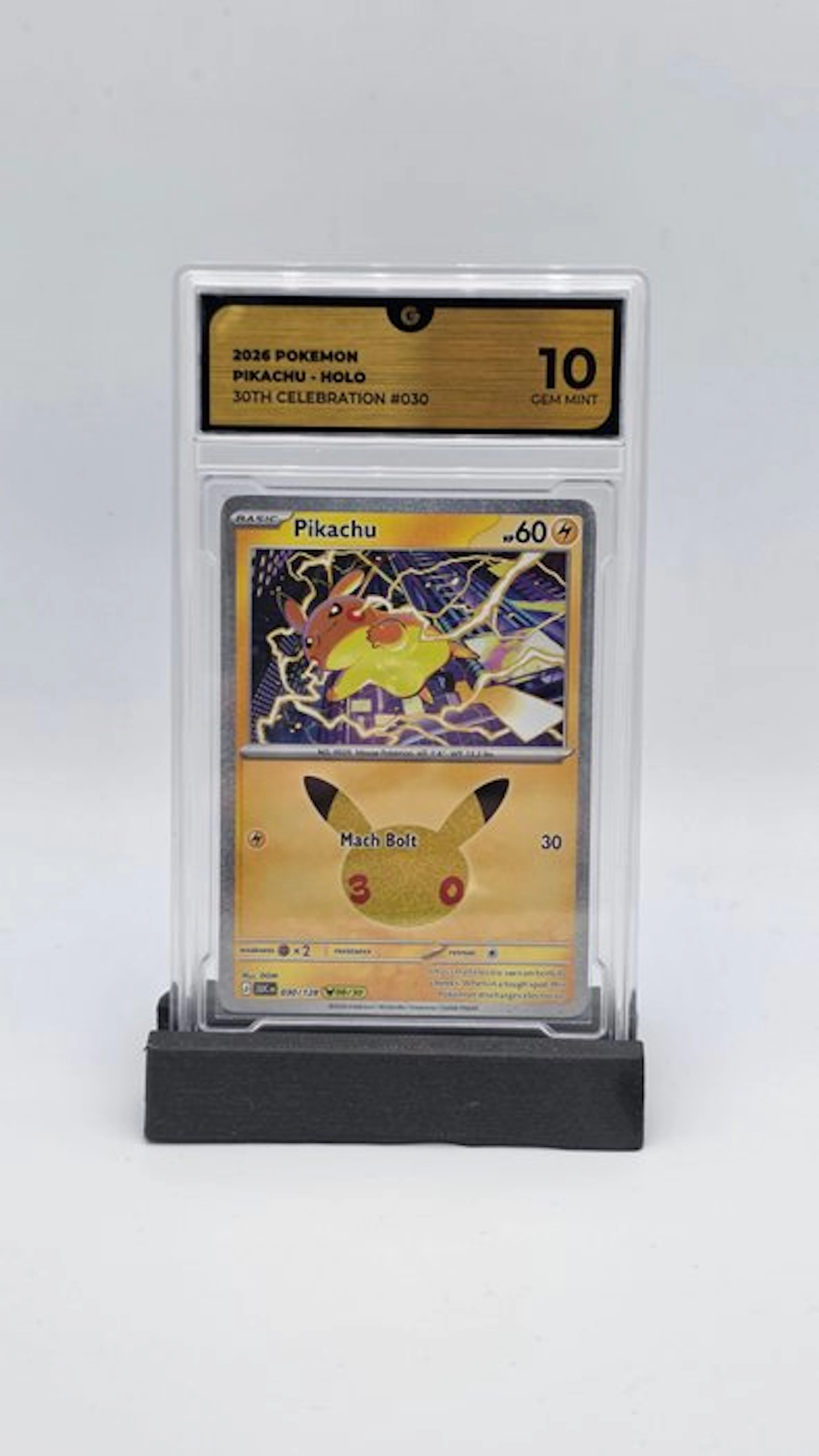 Pokémon - 1 Graded card - Pikachu 030 Holo - GG 10 - Mega Evolution
