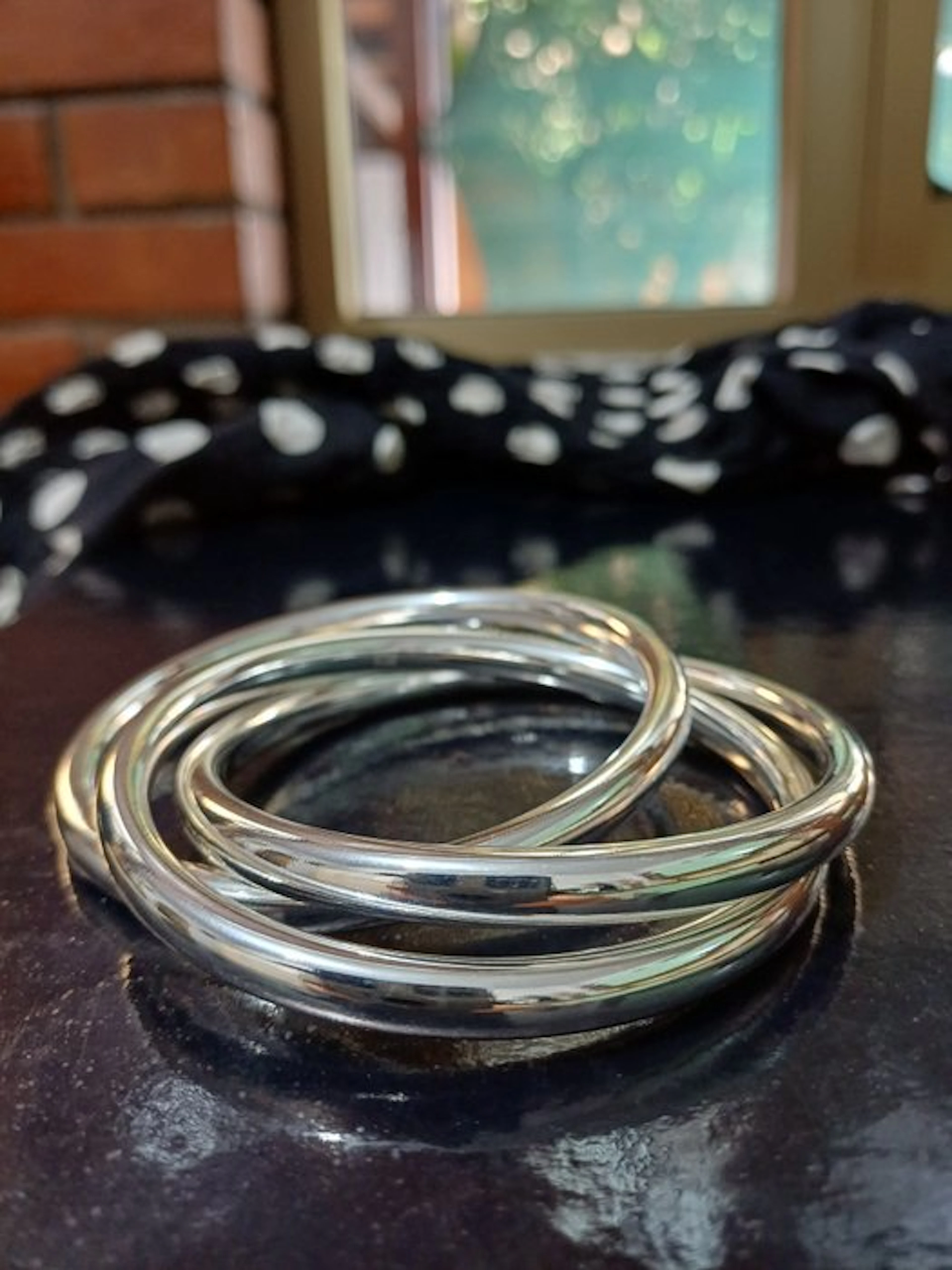 No reserve price - Bracelet Silver - Three-ring bracelet