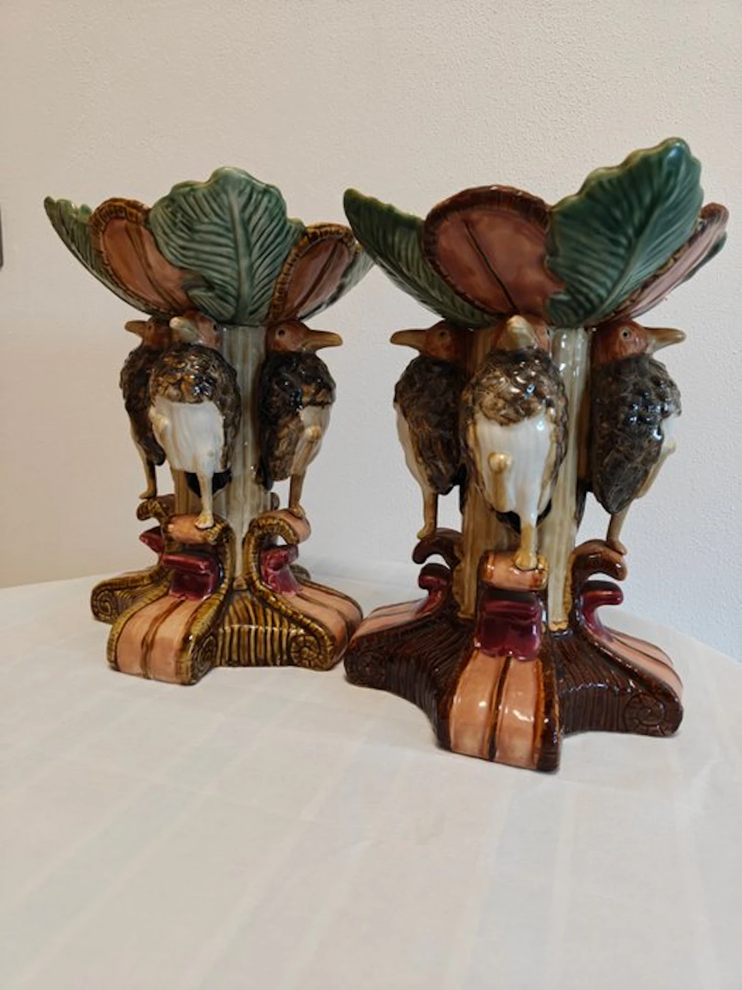 George Jones (style) - Platter (2) - Ceramic - Arts & Crafts presentation bowls