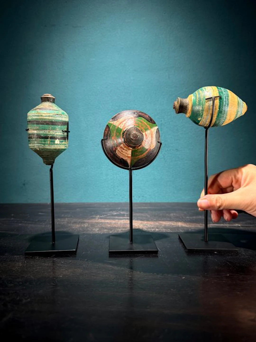 NO RESERVE PRICE - Spinning tops (3) - Gasing - Spinning top - 2020+