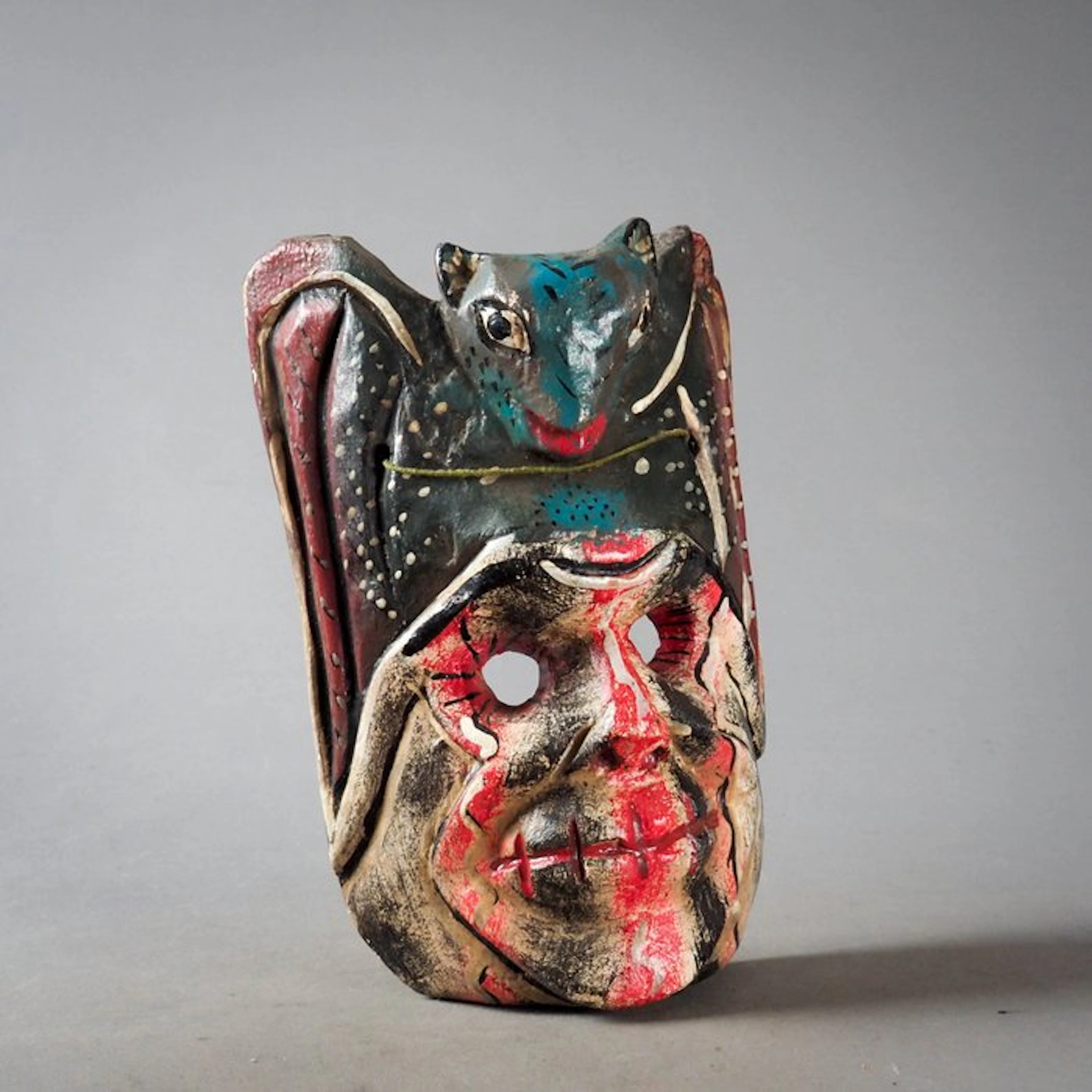 Old Nahua bat mask (Tzinacantli) – Guerrero Dance Mask –...