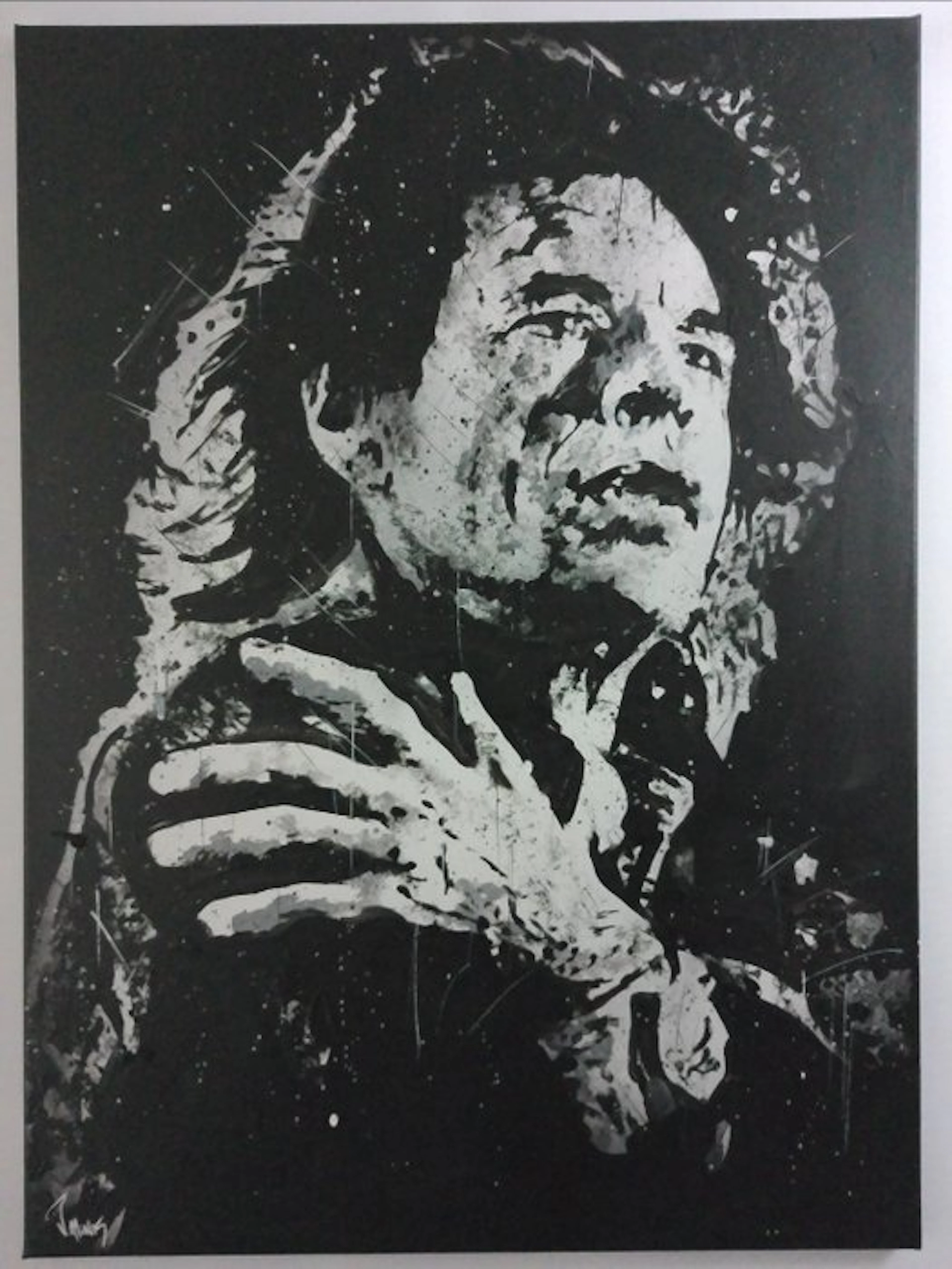Mick Jagger - The Rolling Stones - 75x55 cm - Handpainted...