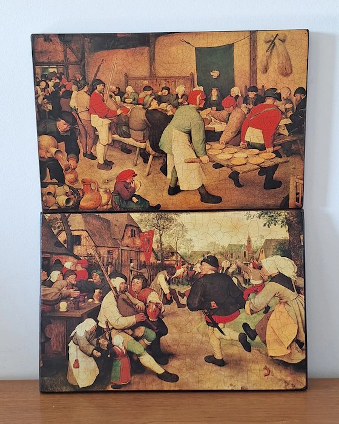 Wall decoration (2) - France - Pair of prints on wood