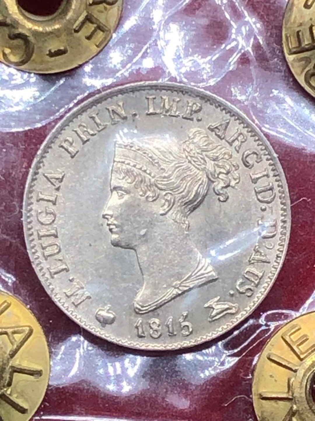Italy, Parma Maria Luigia. 5 Soldi 1815 Altissima conservazione