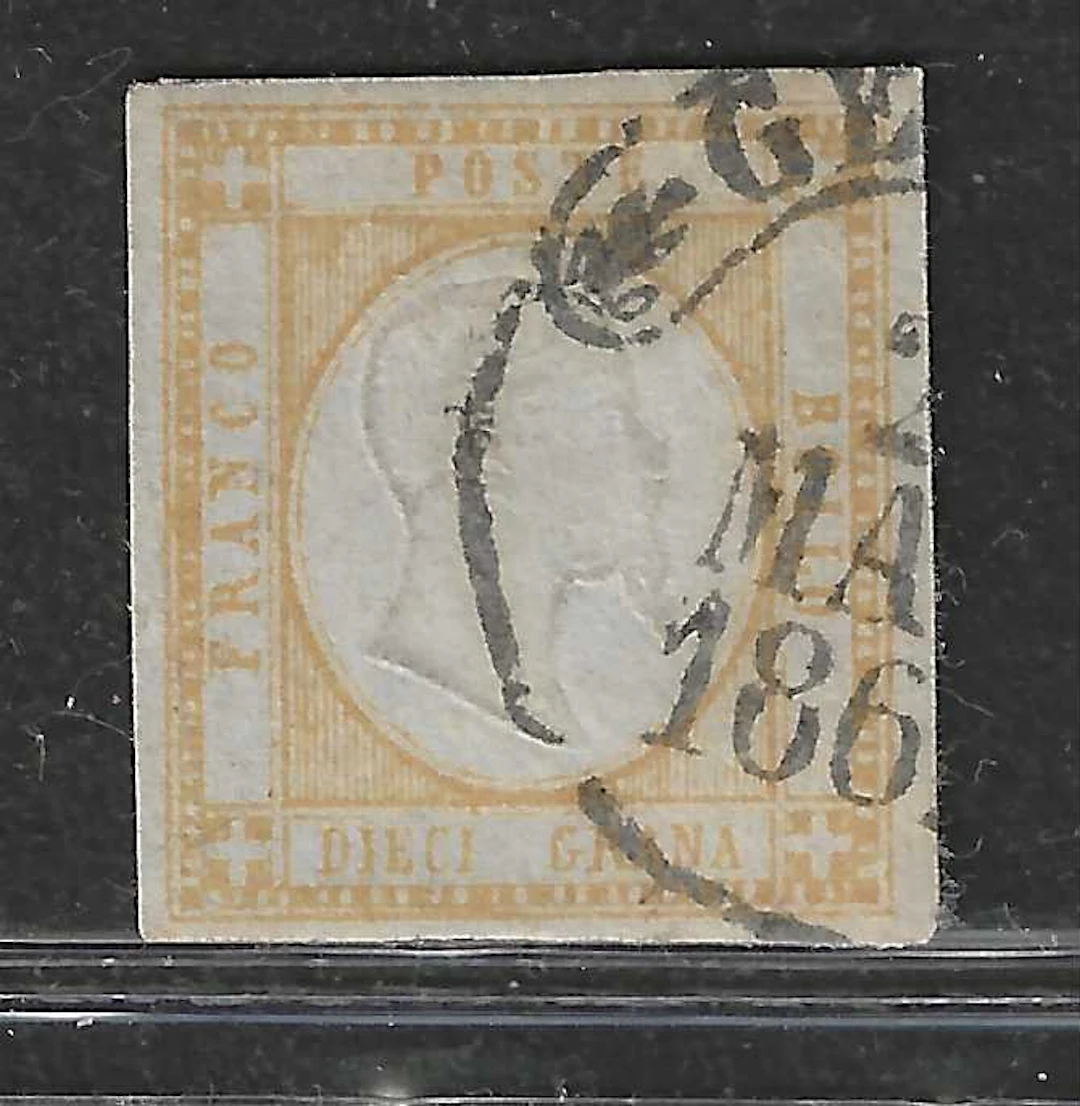 Italian Ancient States - Naples 1861 - Neapolitan Provinces 10 g orange no