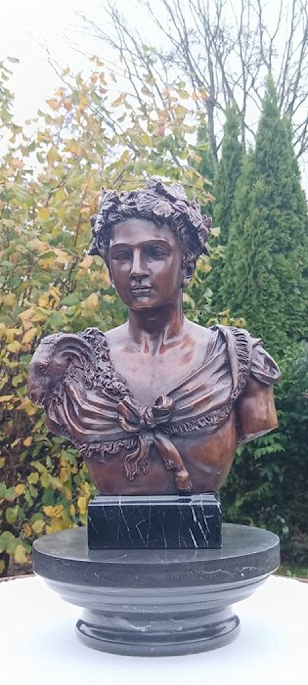 Sculpture, bronzen buste julius ceasar - 39 cm - Patinated bronze - 2025