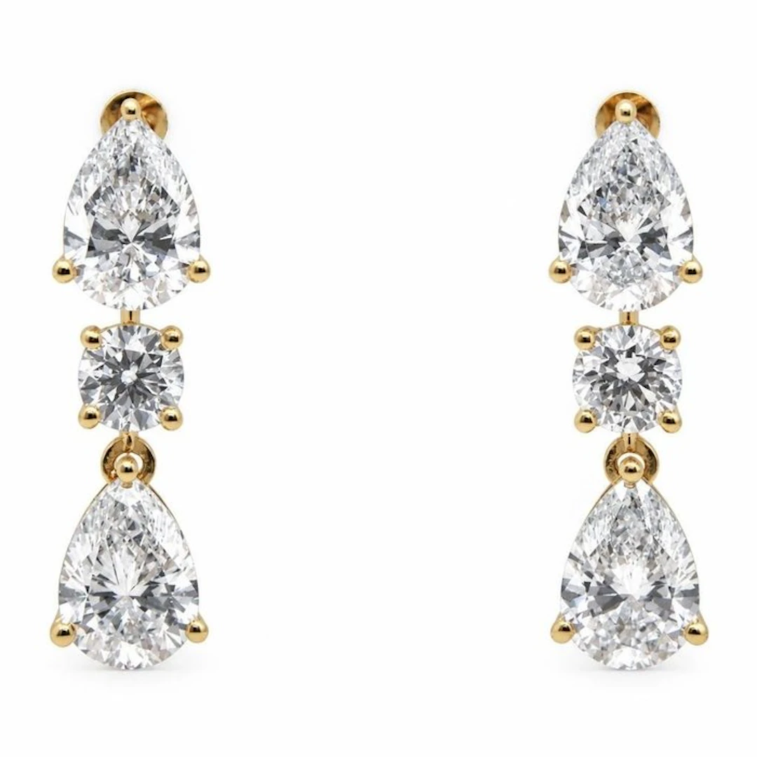 No reserve price - Earrings - 14 kt