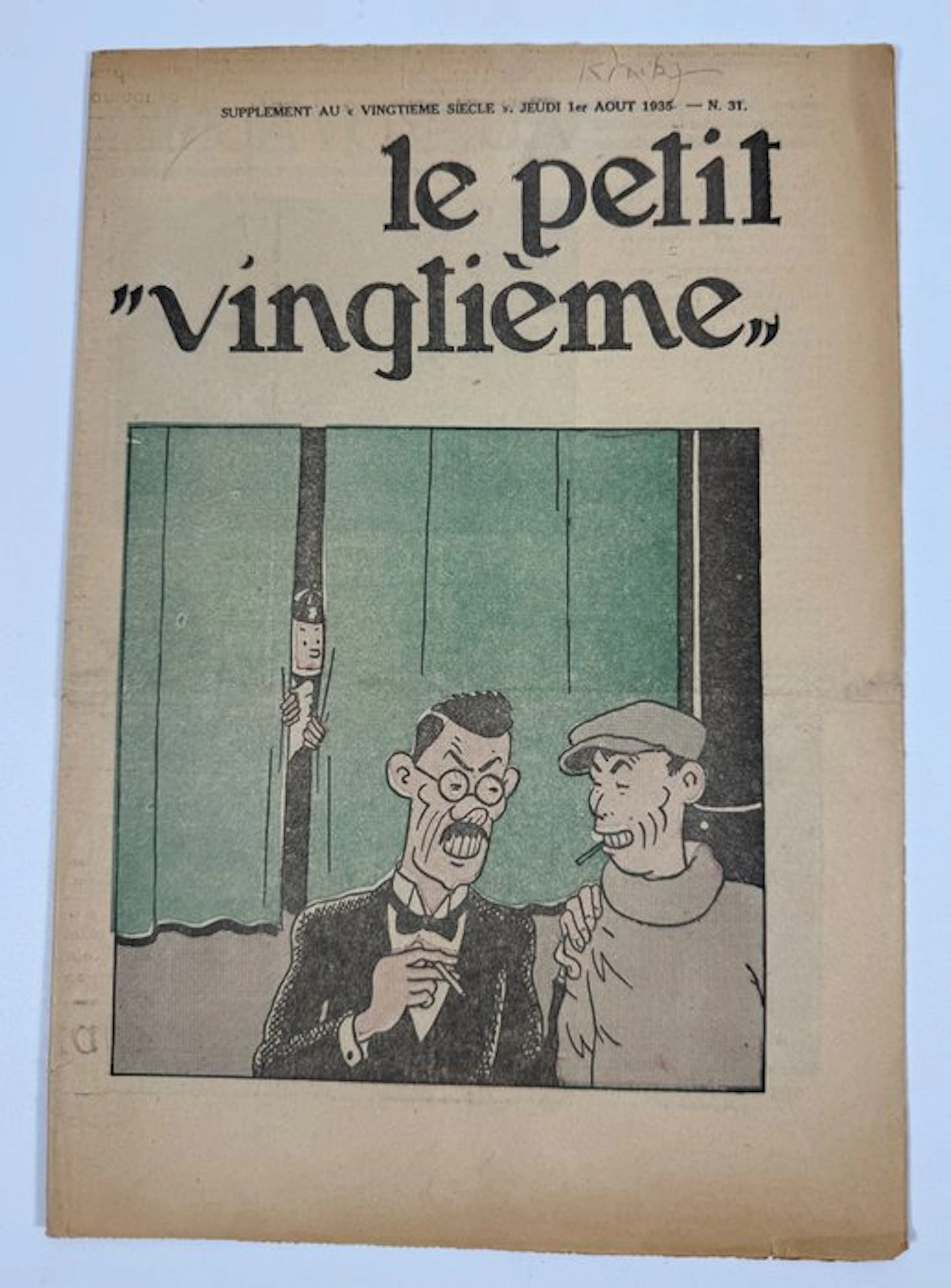 Hergé - 1 Magazine - Le Petit Vingtième - Jeudi 1er août 1935 - N°31 - 1935