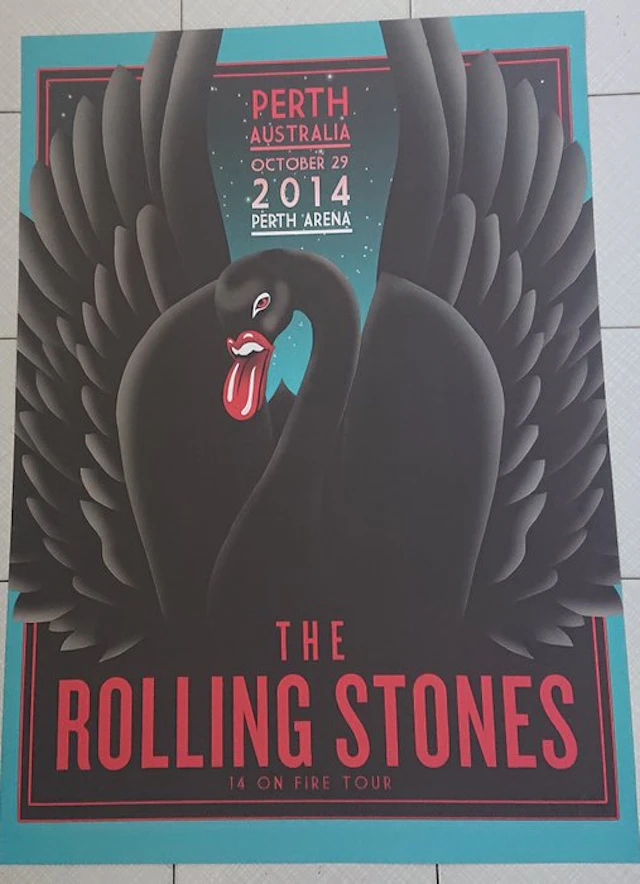 Anonymous - Rolling Stones cartel gira 14 On Fire Perth Australia - 2010s