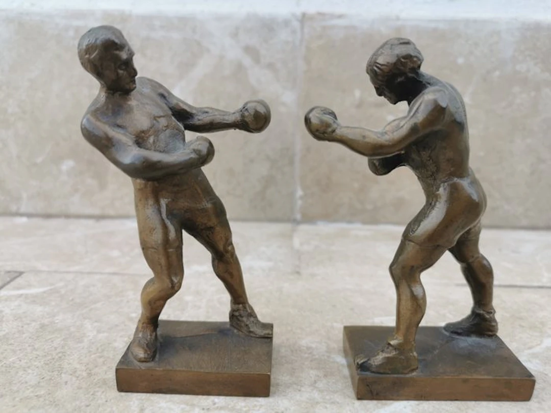 Sculpture, Pugili - 11.56 cm - Bronze - 1950