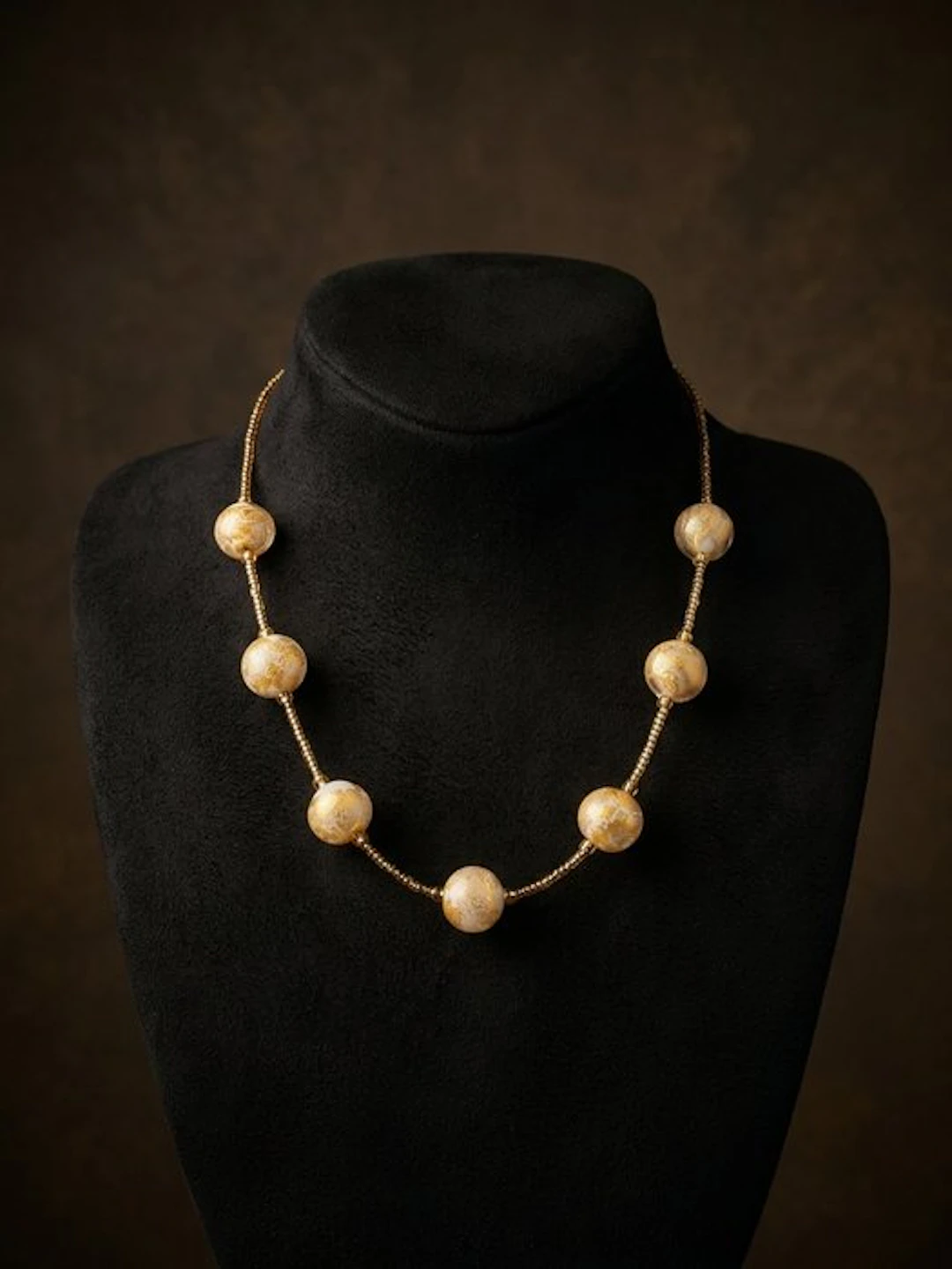 24 kt. - Murano glass, Yellow gold - Necklace - submerged gold leaf