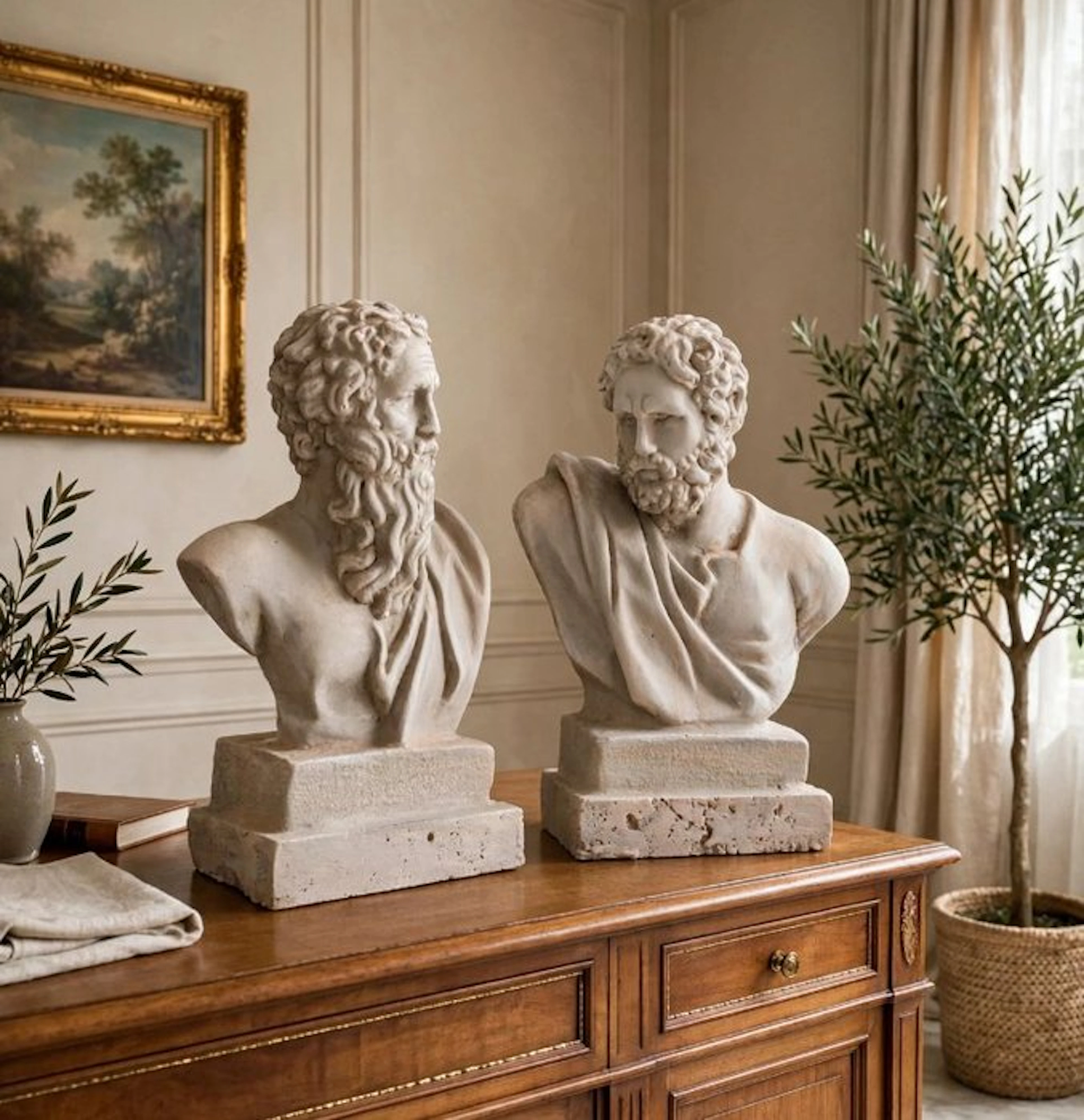 Sculpture, San Pietro e Paolo - 29 cm - Stone