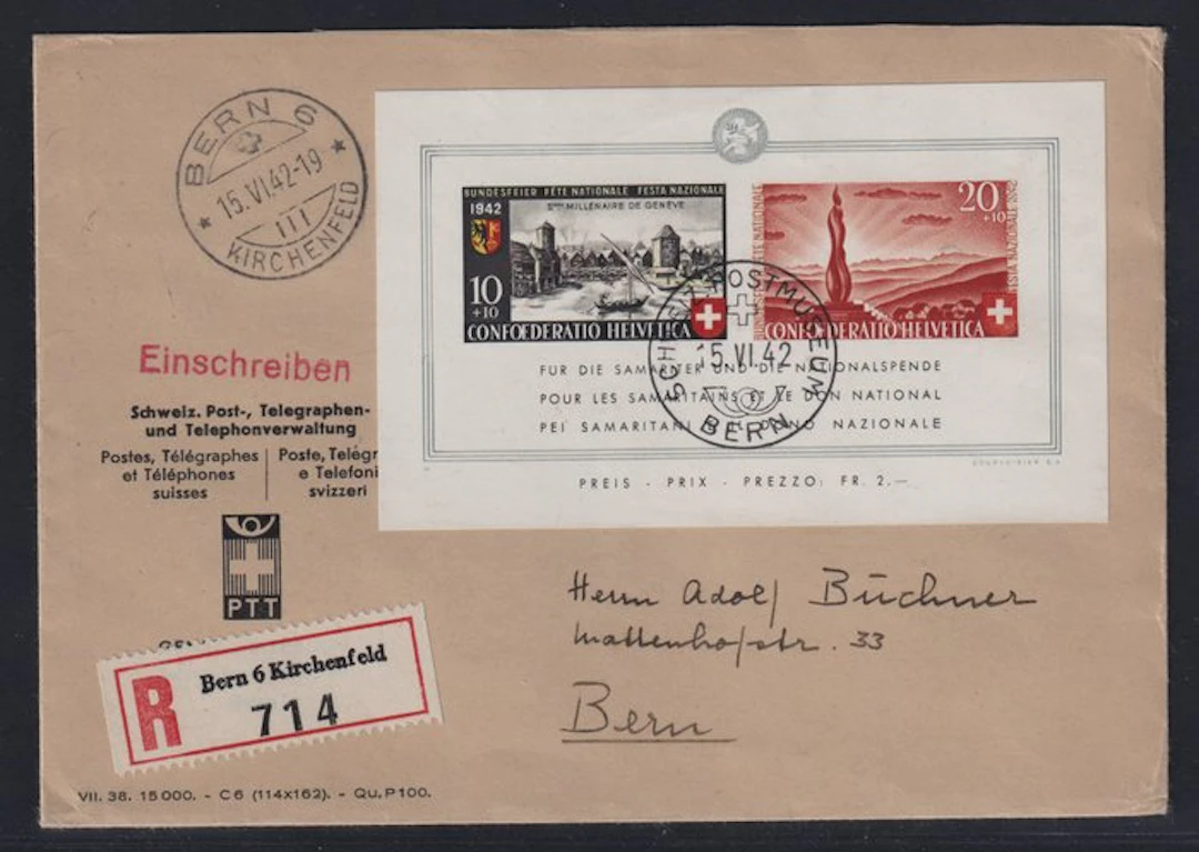 Switzerland 1942 - SCHWEIZ Bl