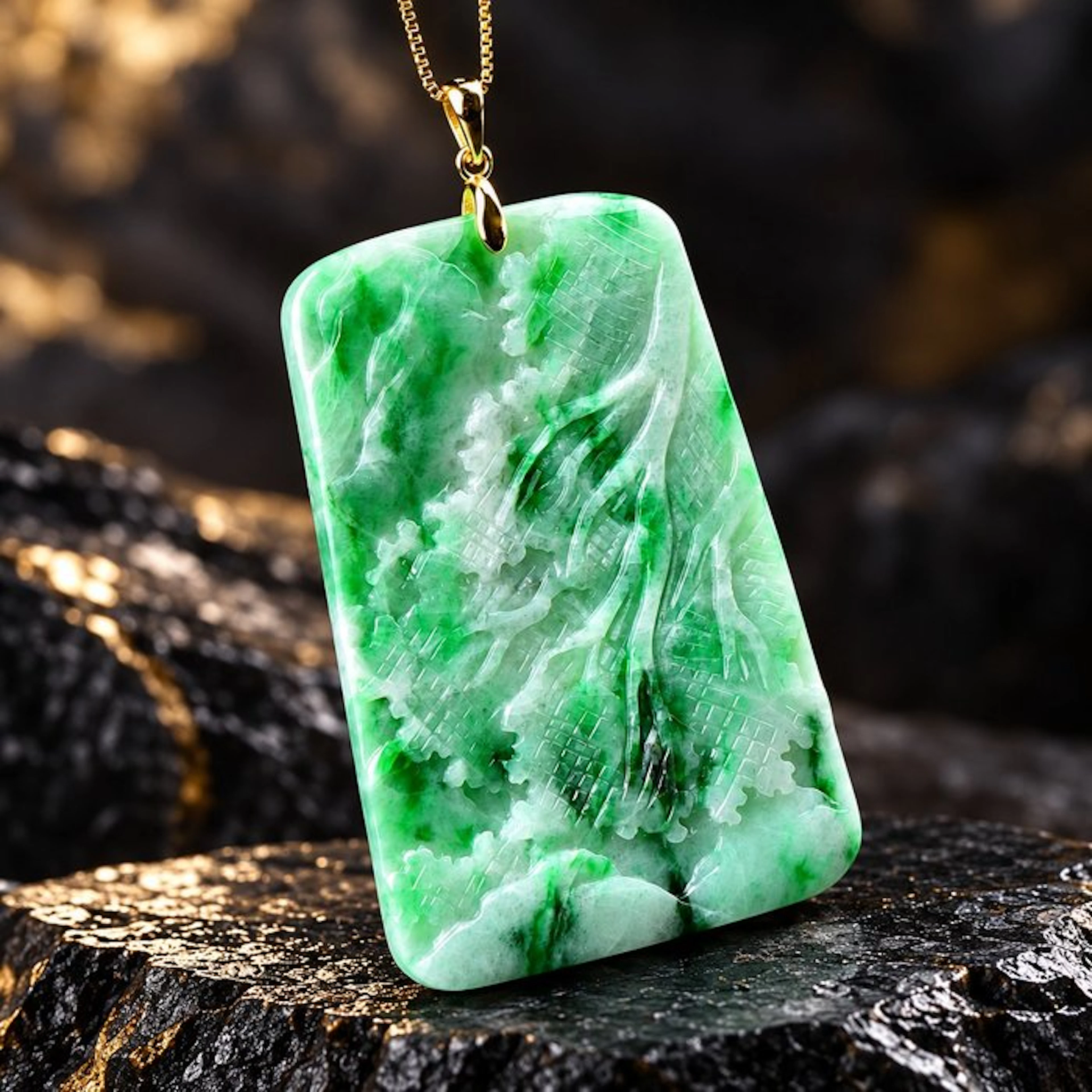 ALGT Certified - Huge and Masterful Natural Jadeite Jade...