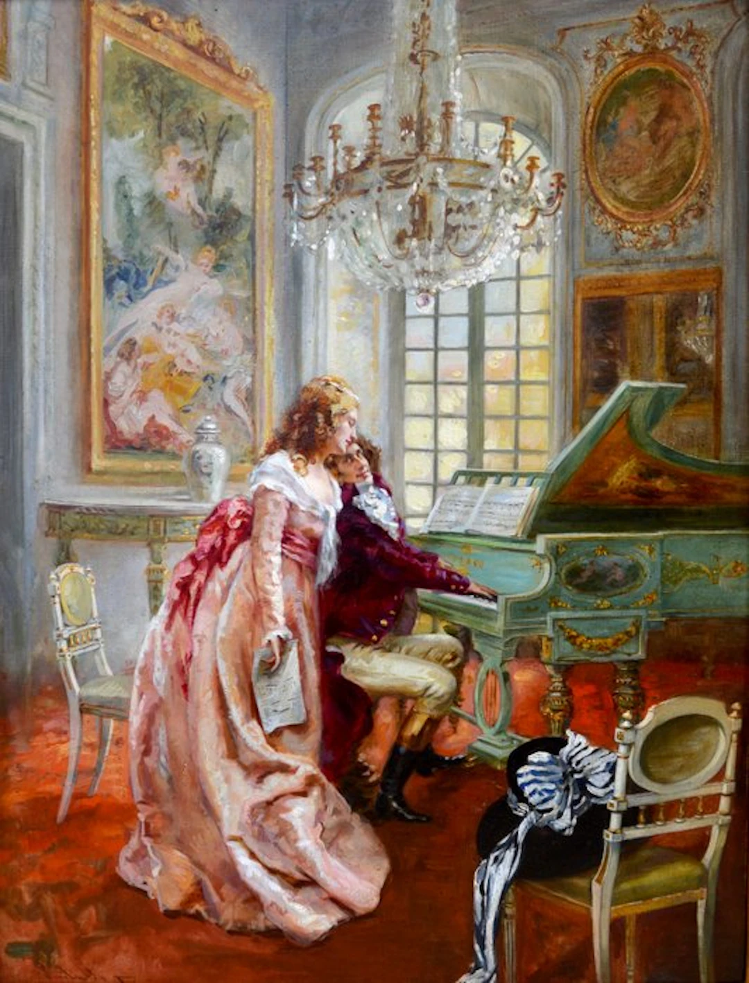 Sinibaldo Tordi (1876-1955) - Le récital de musique à Firenze, Italie