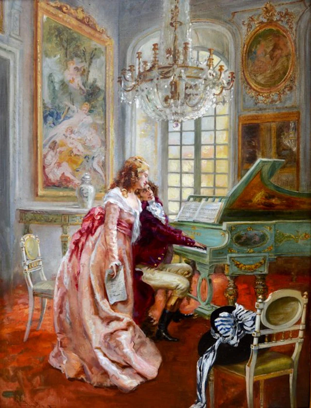 Sinibaldo Tordi (1876-1955) - Le récital de musique à Firenze, Italie