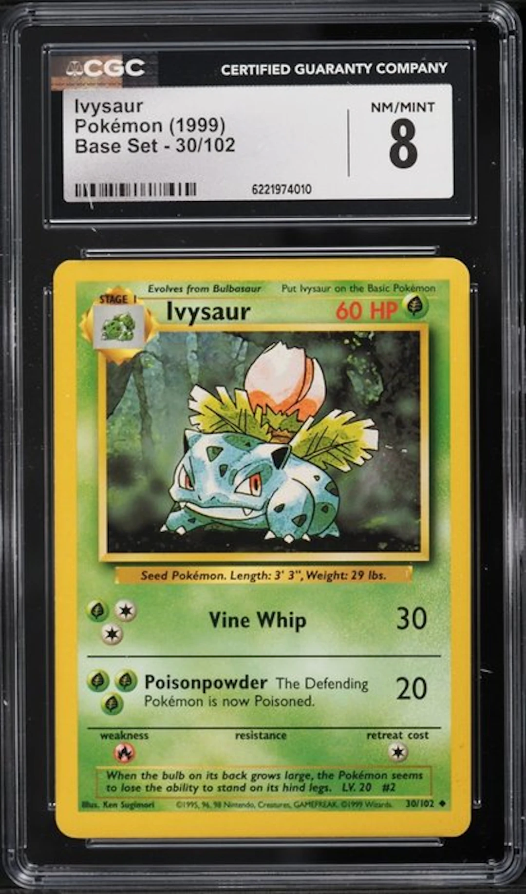 Pokémon - 1 Graded card - Ivysaur 30/102 - CGC 8 - WOTC