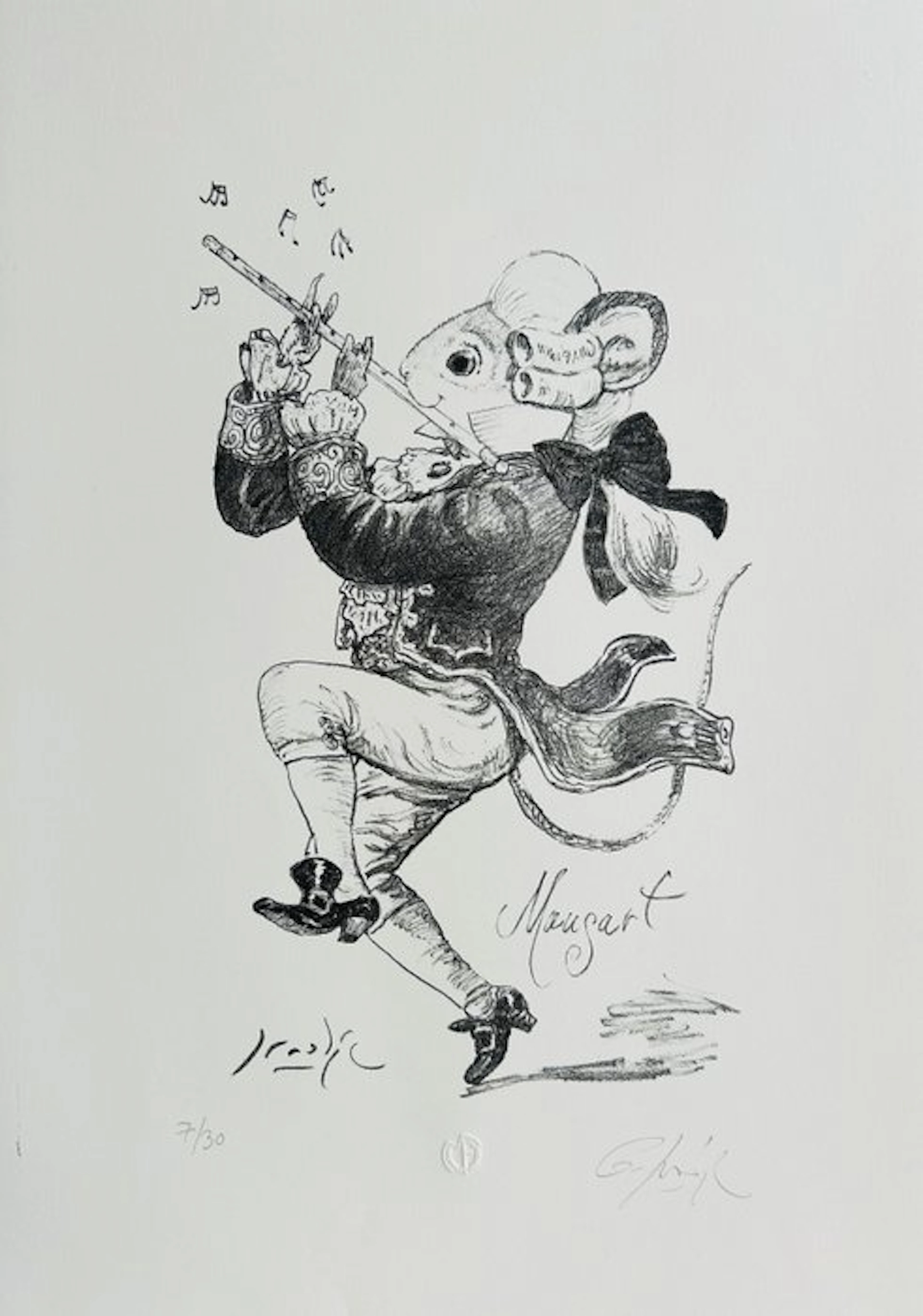 Gradimir Smudja - Mozart - 1 Lithography - Limited edition - 2012