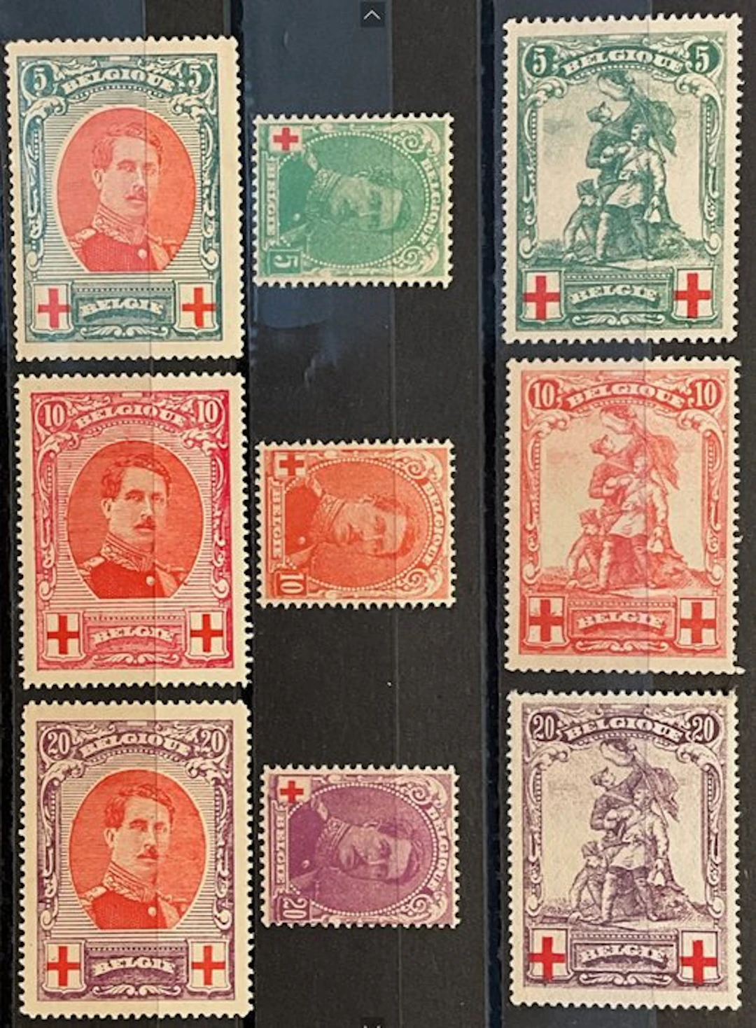 Belgium 1914/1915 - Red Cross Series: Mérode and Albert I...