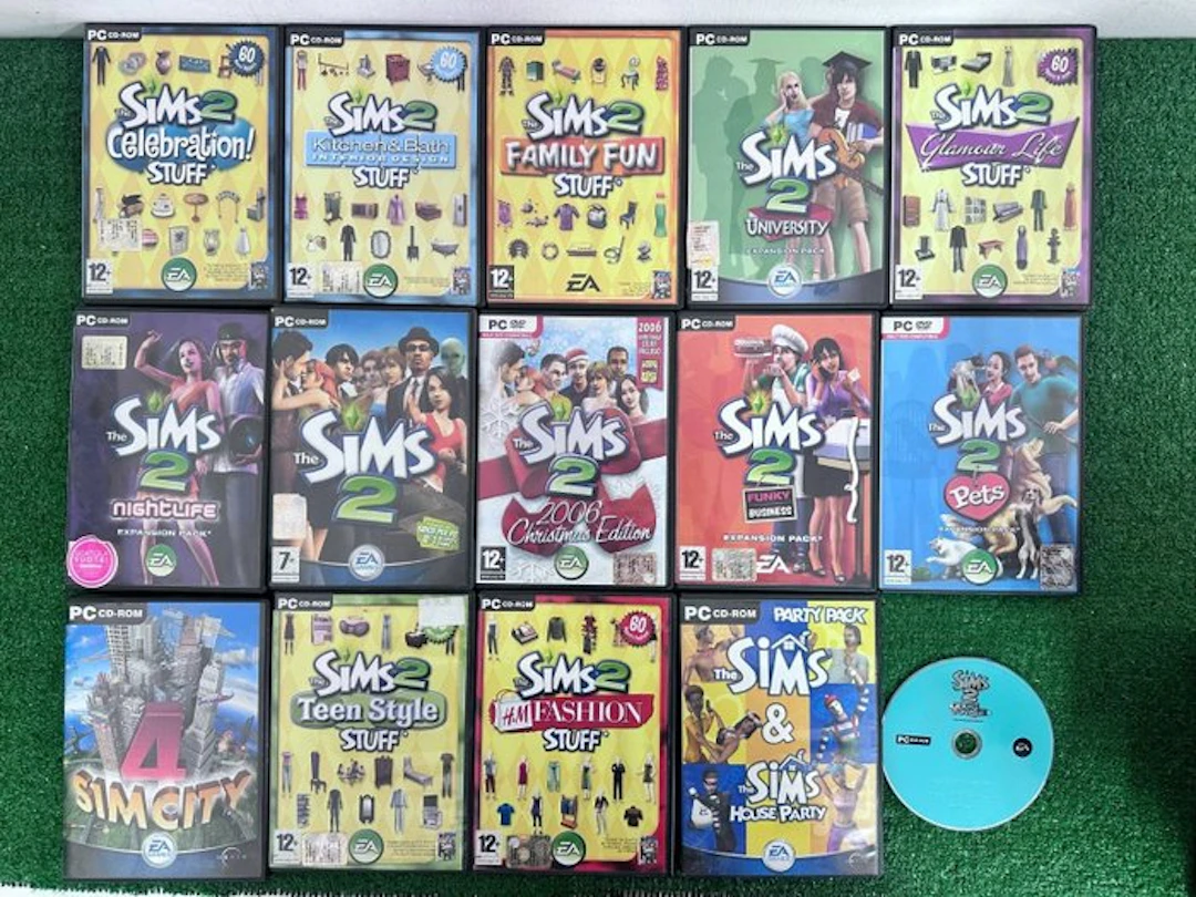 ea - PC CD-ROM - LOTTO THE SIMS 2 + THE SIMS 1 + SIMCITY...