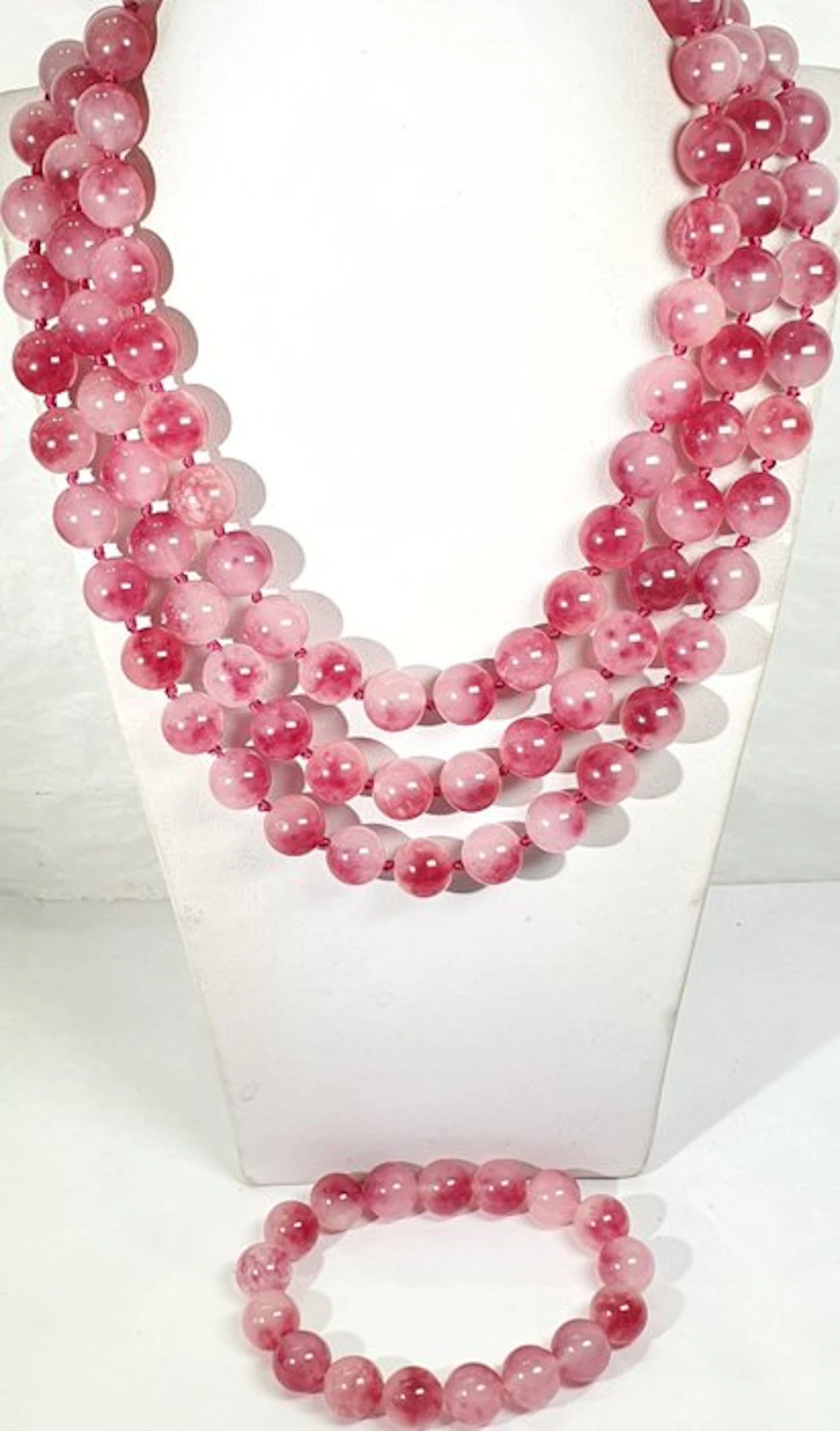 Pink Agate from Brazil - Symbol of Love - HIGH QUALITY - Bracelet - Necklace