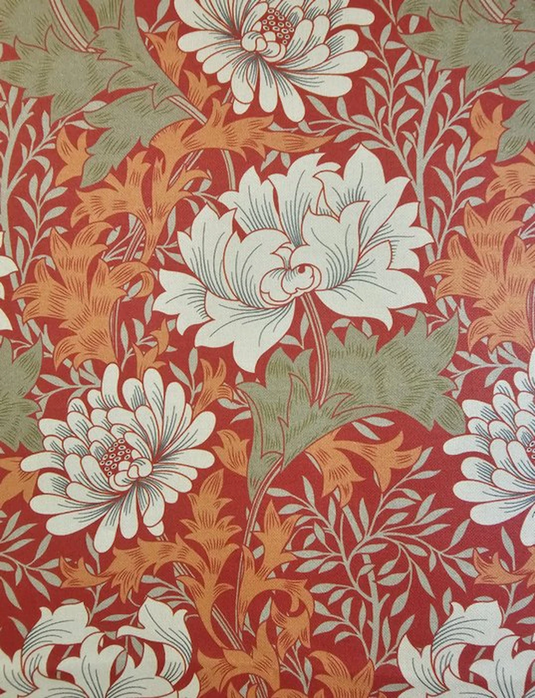 William Morris fabric 'Chrysanthemum' (1877) - Art...