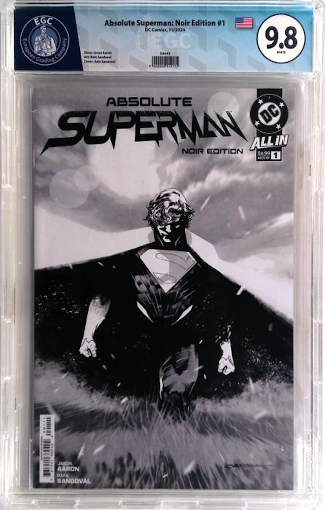 Absolute Superman: Noir Edition #1 - EGC 9.8 - 1 Graded...