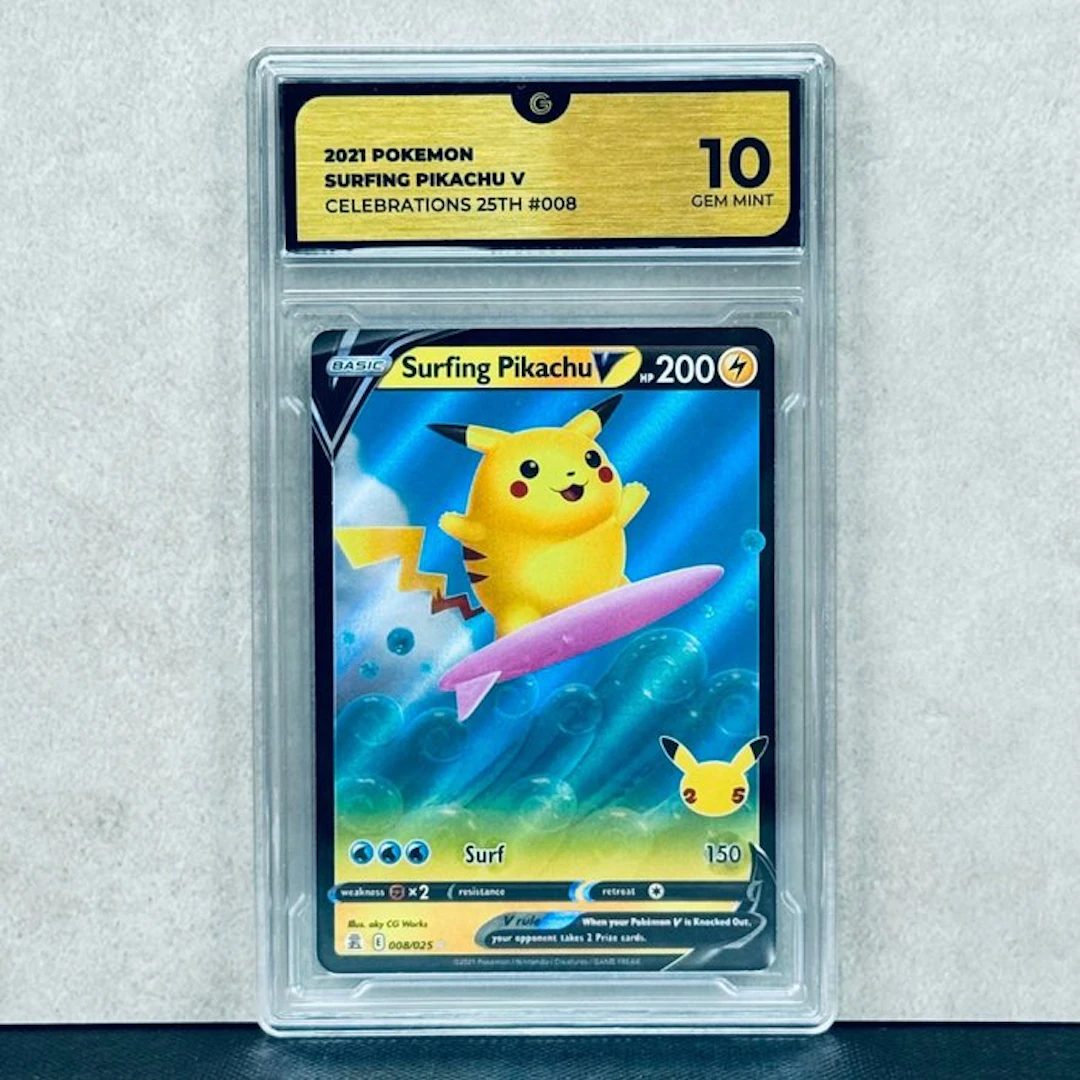 Pokémon Graded card - Surfing Pikachu V #008 2021 Pokemon...