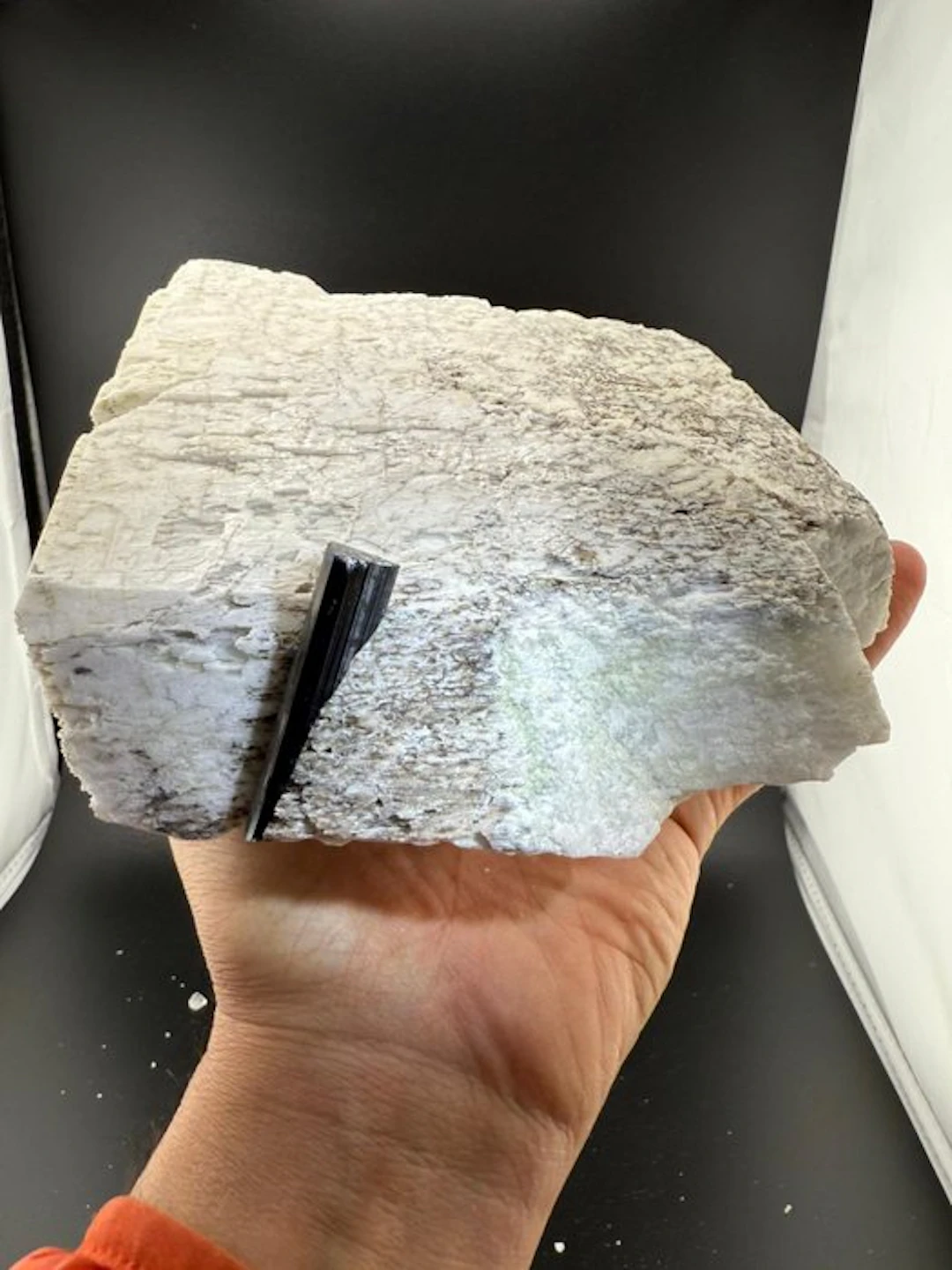 Natural Black Tourmaline on Feldspar Matrix – Schorl...