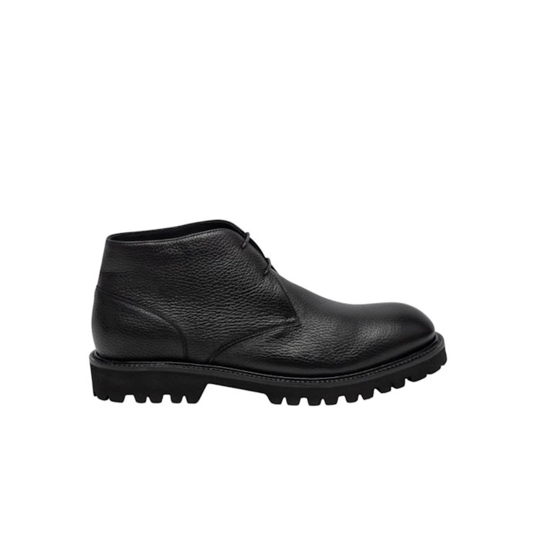 TESTONI - 8 UK - 42 IT - "Custoza" Desert Boot Deer + Fur...
