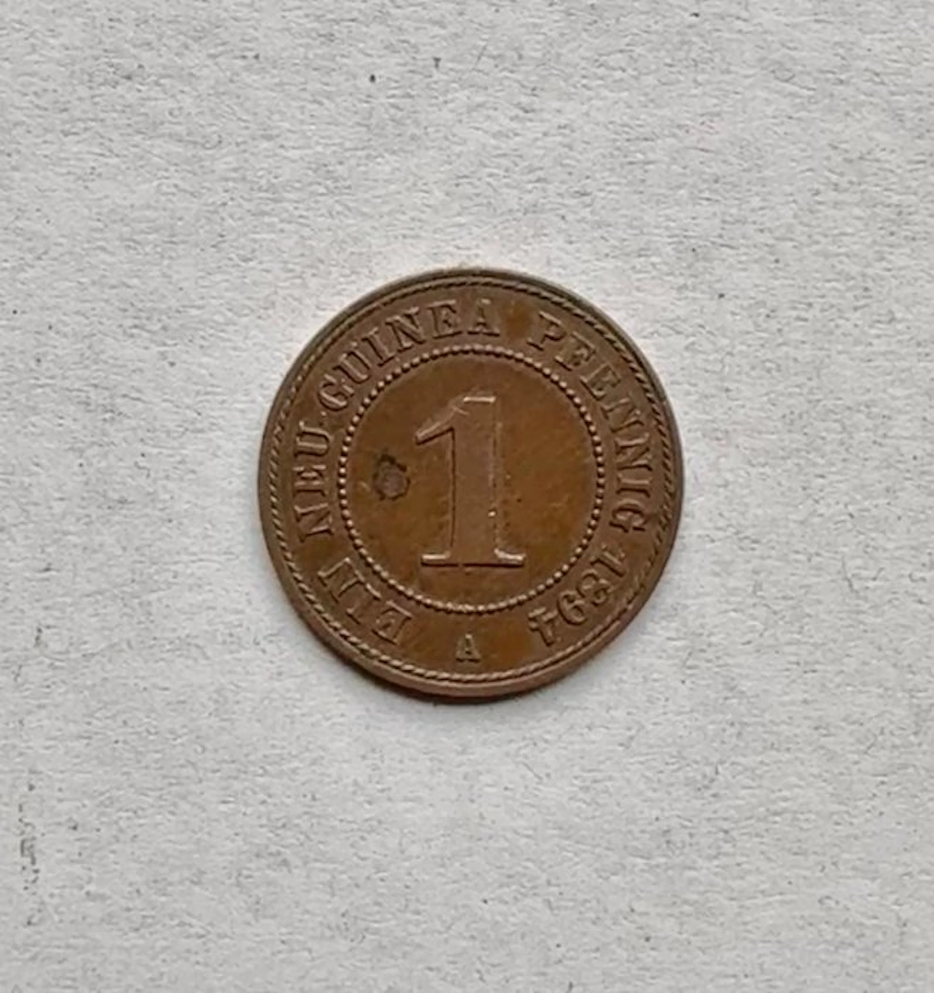 German New Guinea, Company. 1 Neu-Guinea Pfennig 1894 A Wilhelm II. (1888–1918)