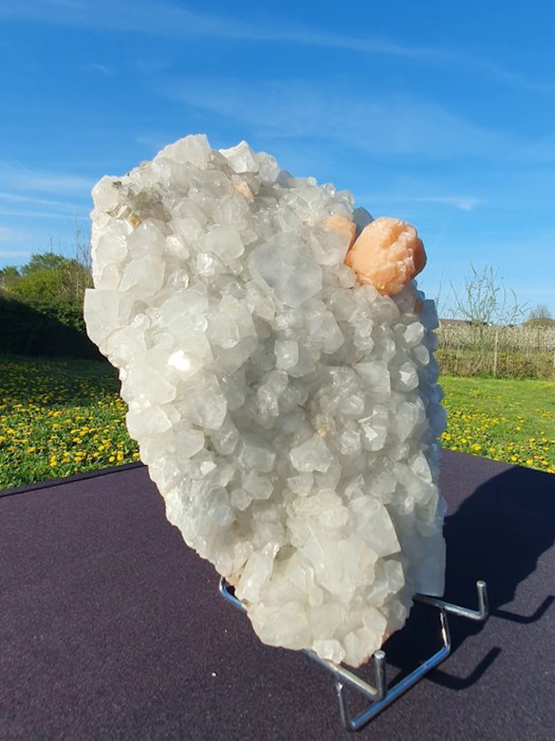 Amazing Clear Apophyllite Crystals With Rose Stilbite,and...