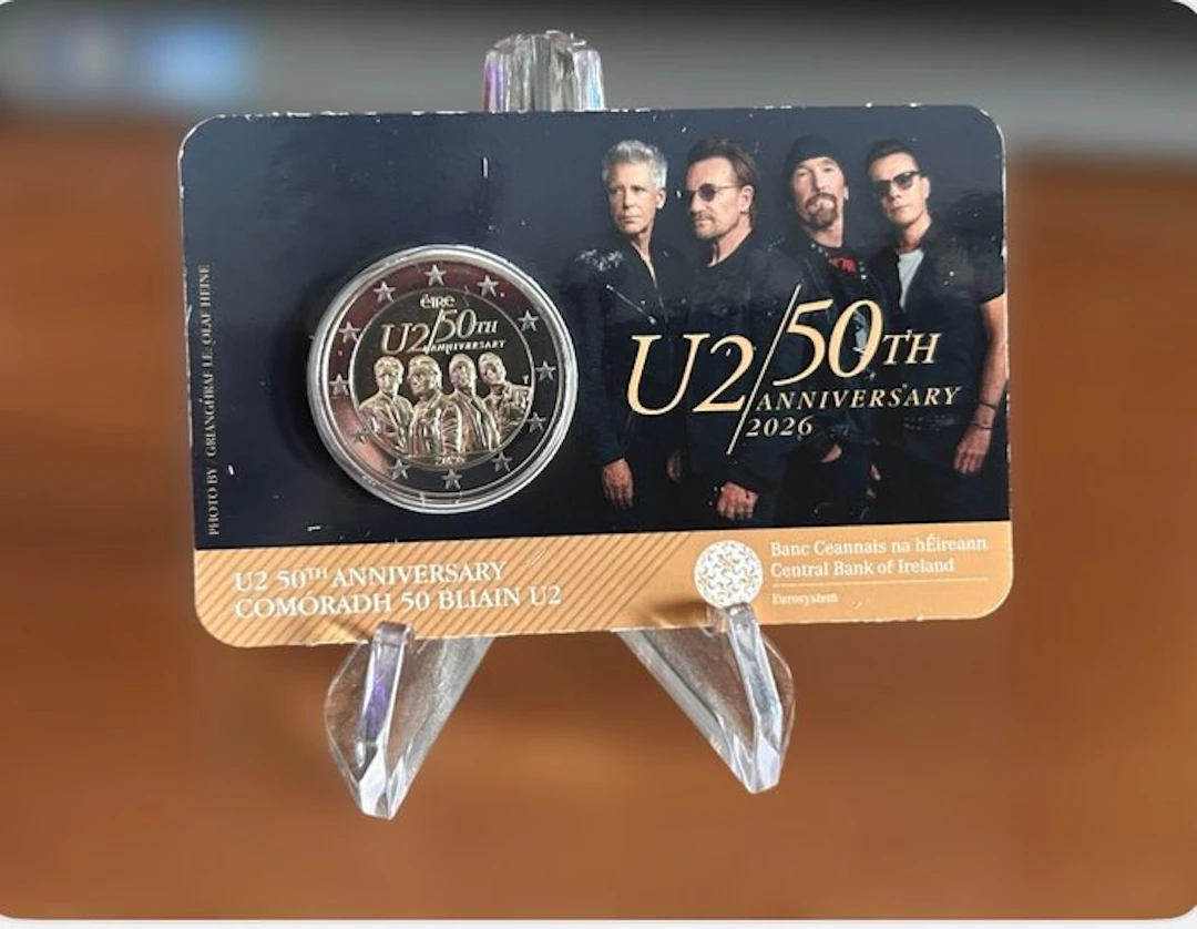 Ireland. 2 Euro 2026 "U2" (1 coincard) (No reserve price)