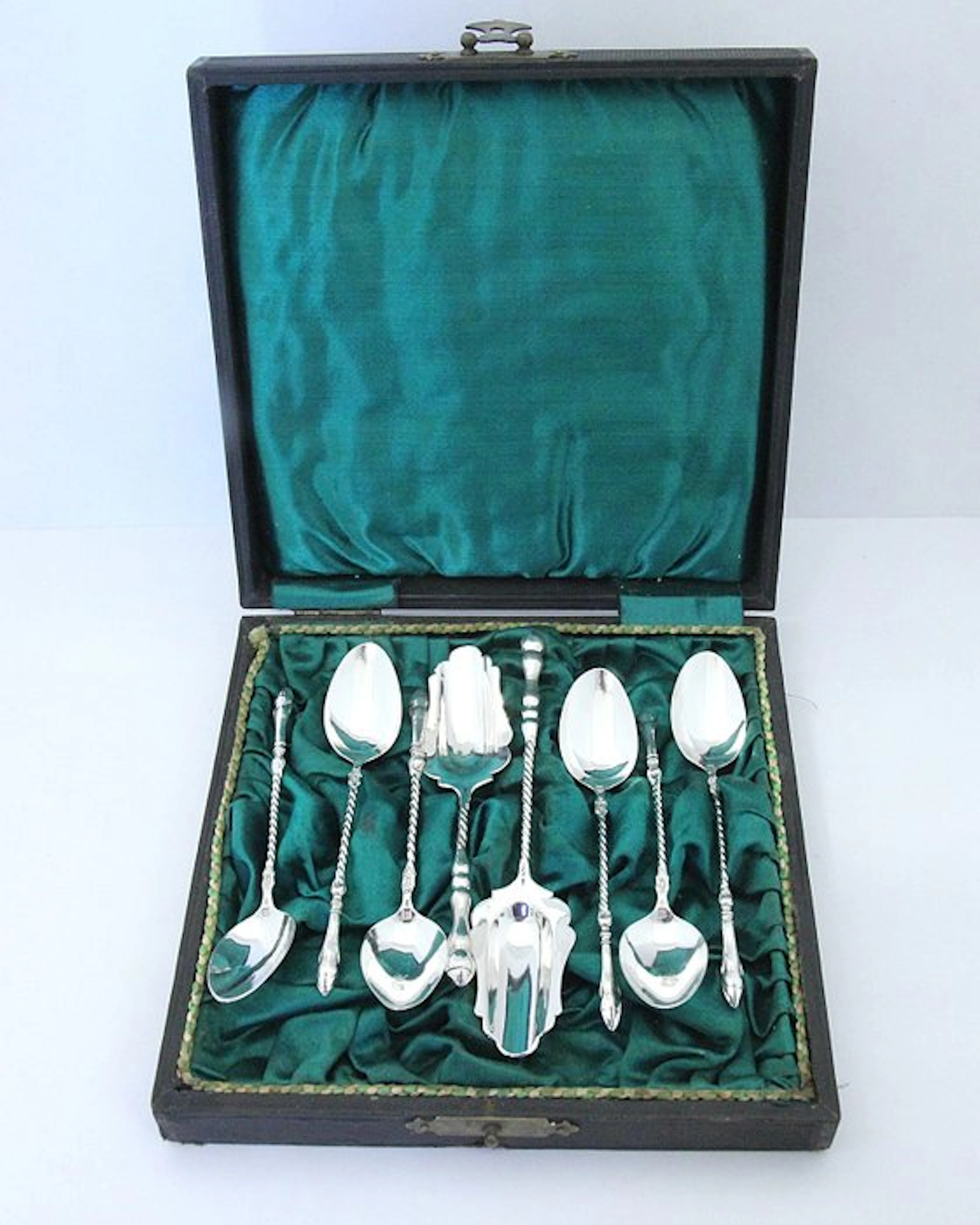Set identieke Antieke (1910-1920) Theelepels met...